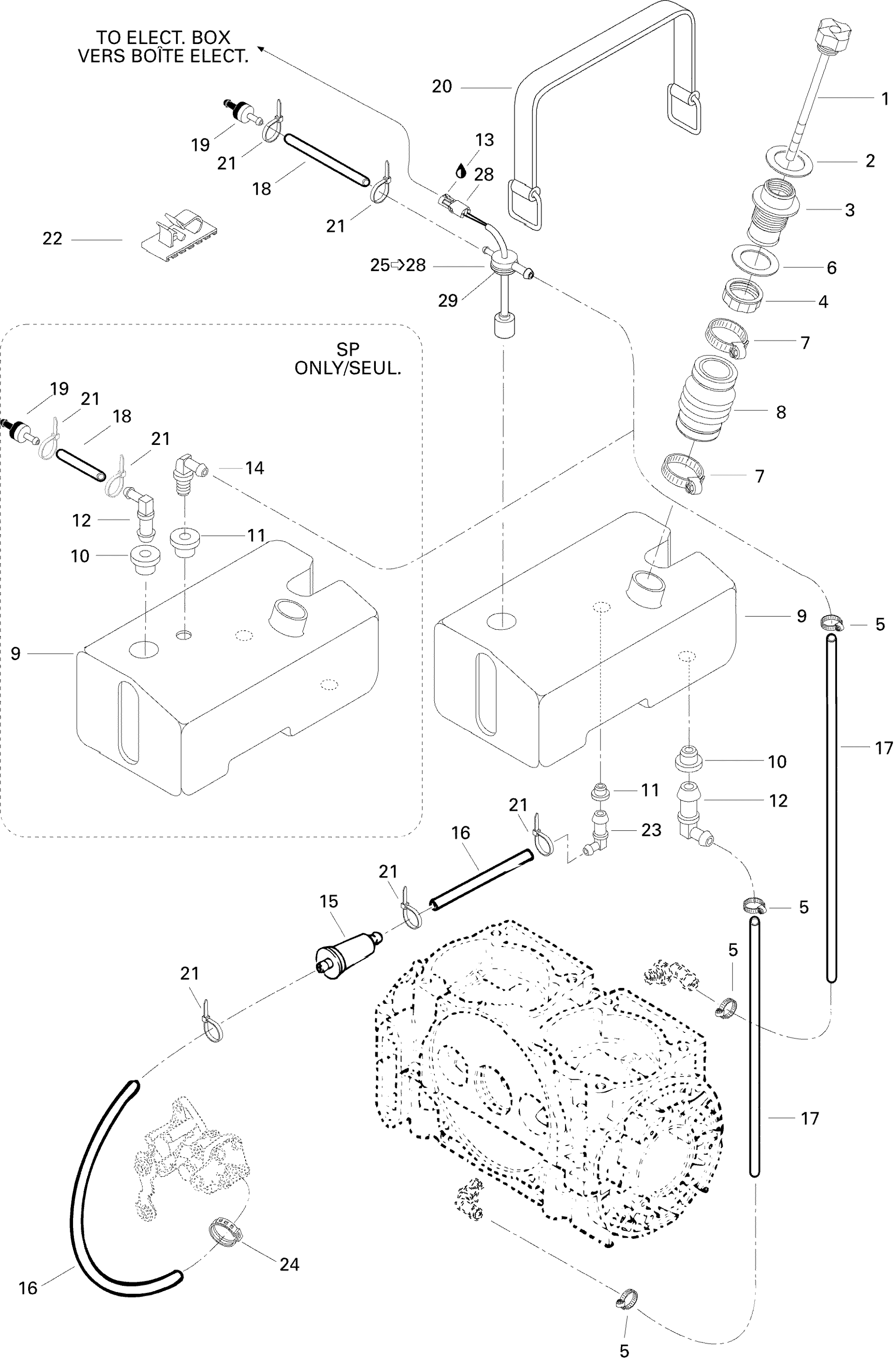 Схема узла: Oil Injection System SPI