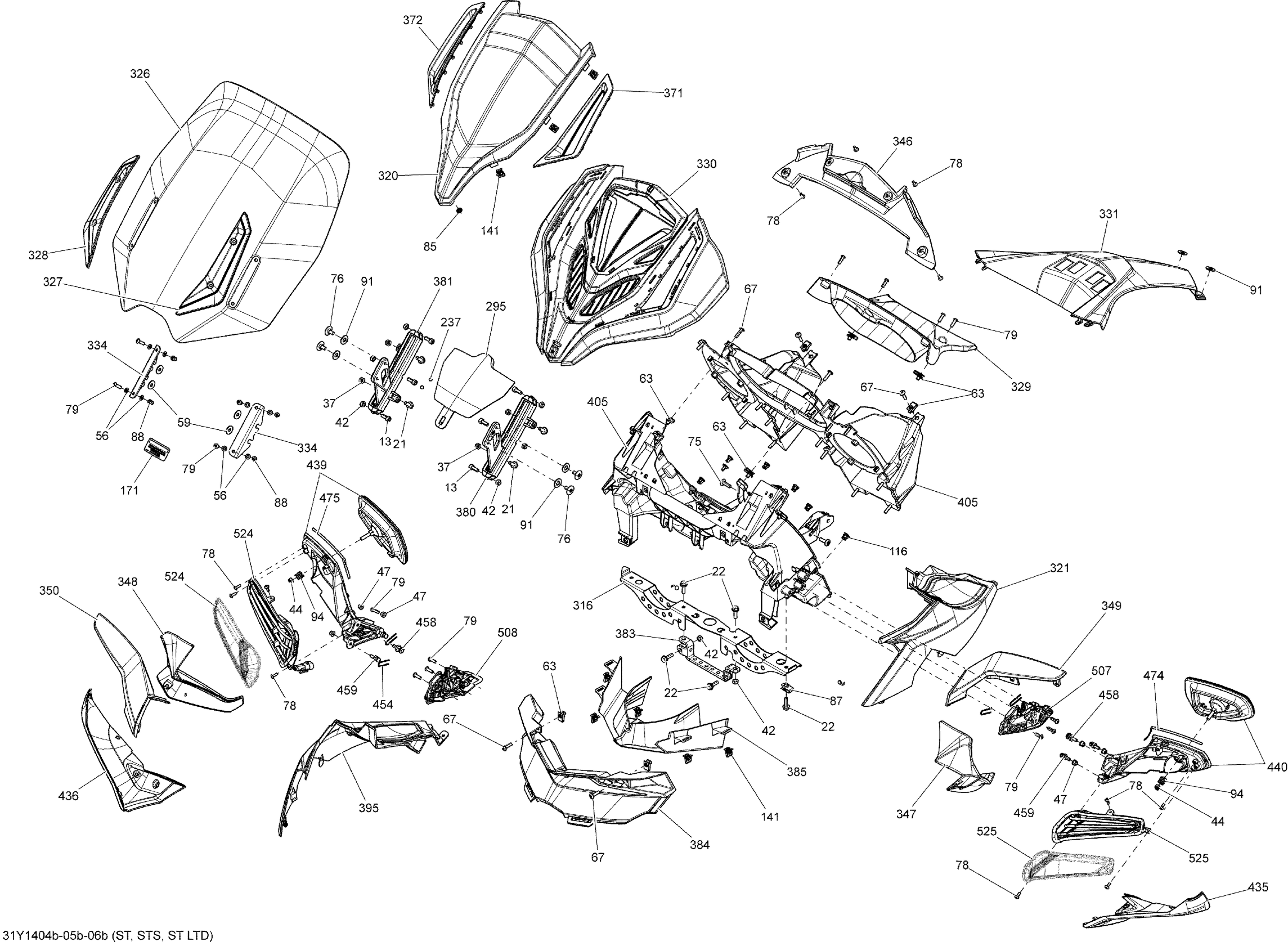Схема узла: Body And Accessories Windshield_31Y1405b
