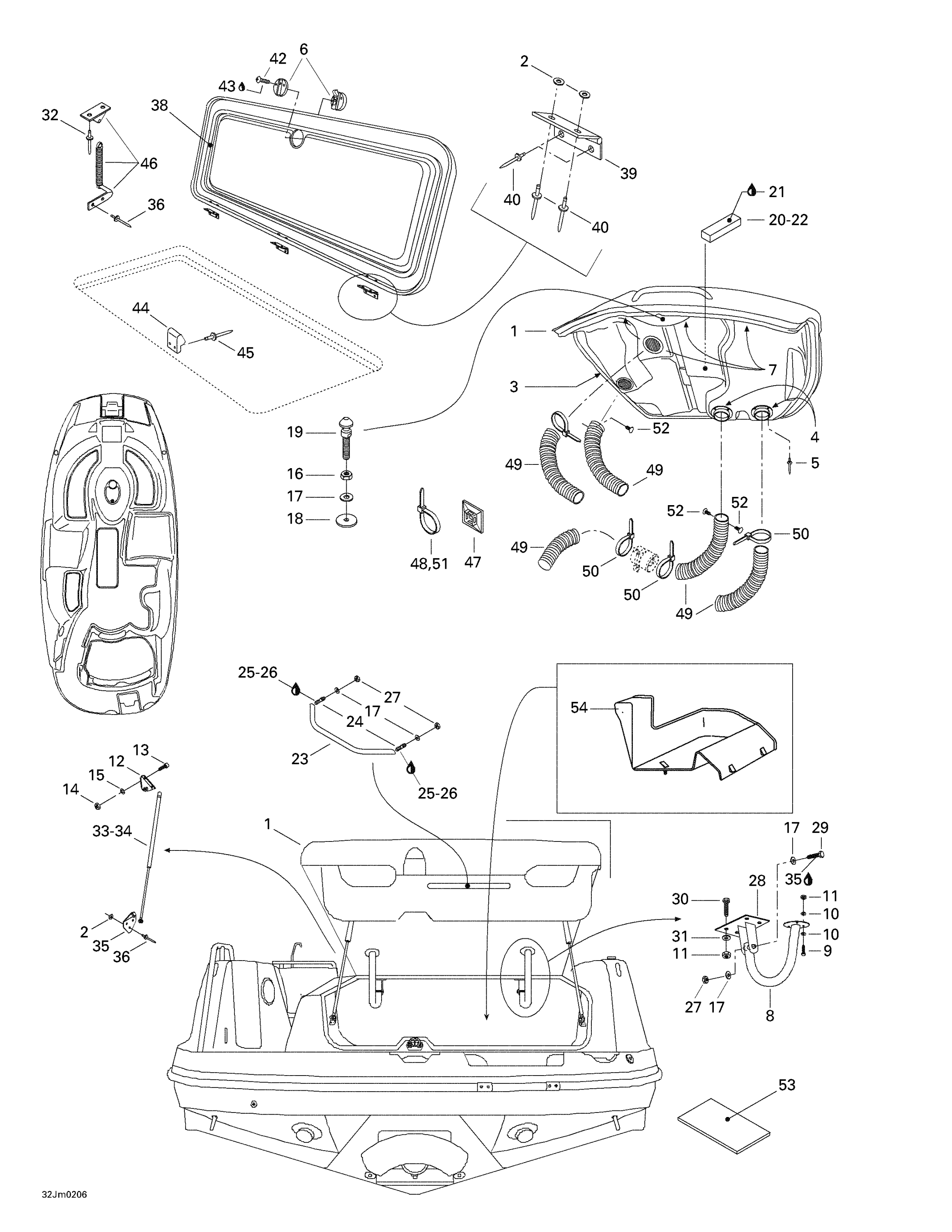 Схема узла: Engine And Center Cover