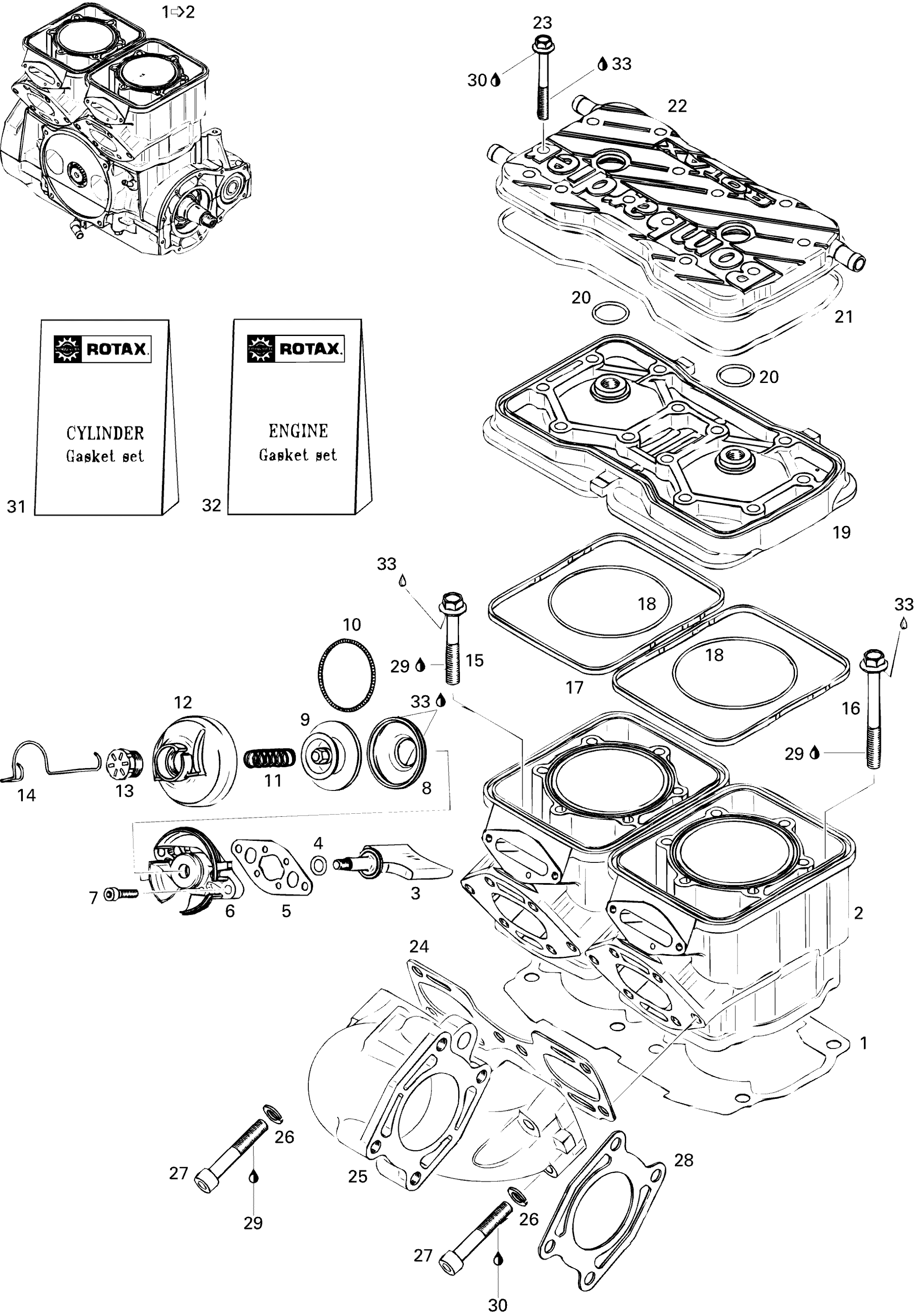 Cylinder And Exhaust Manifold