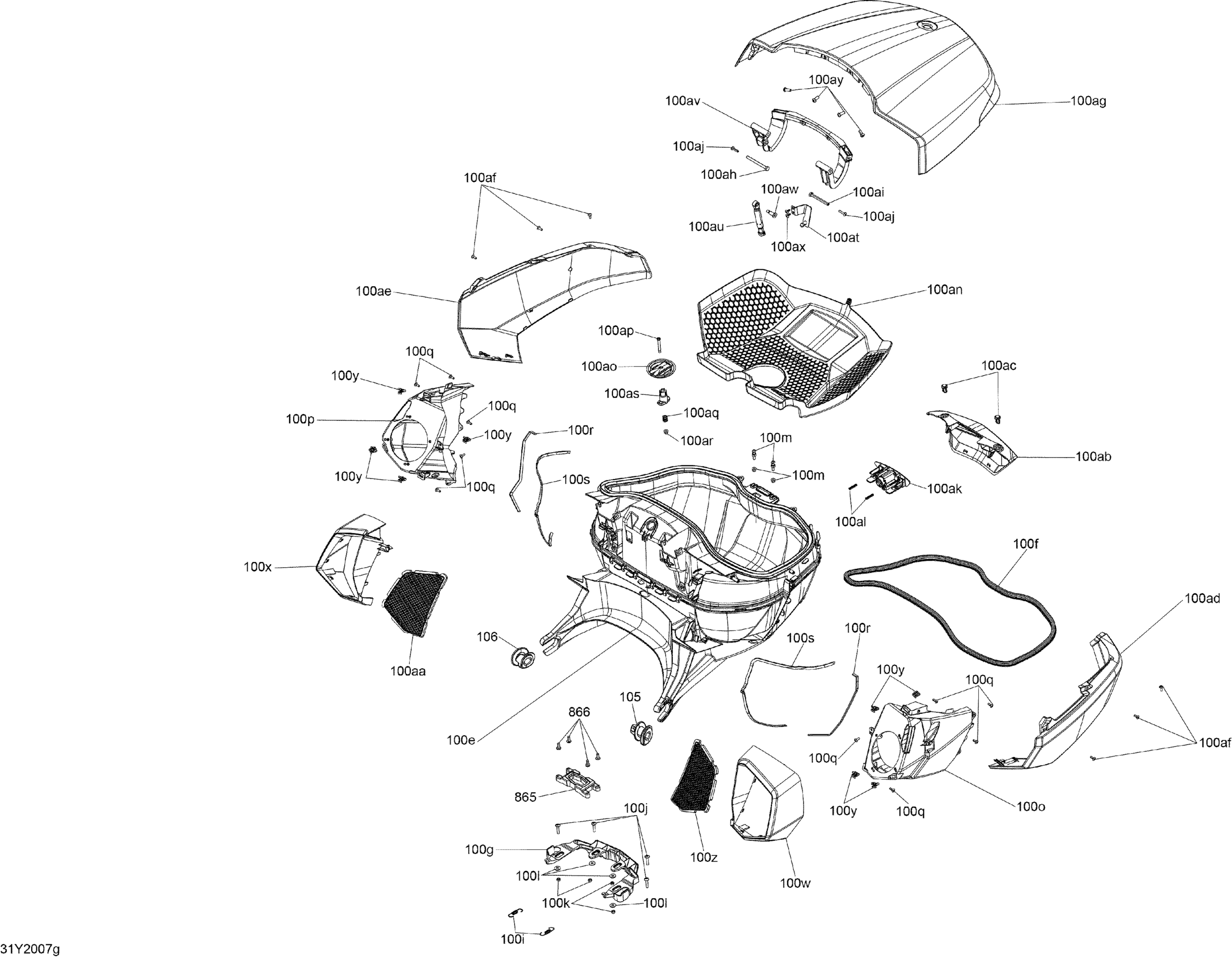 Схема узла: Body And Accessories Upper Cargo