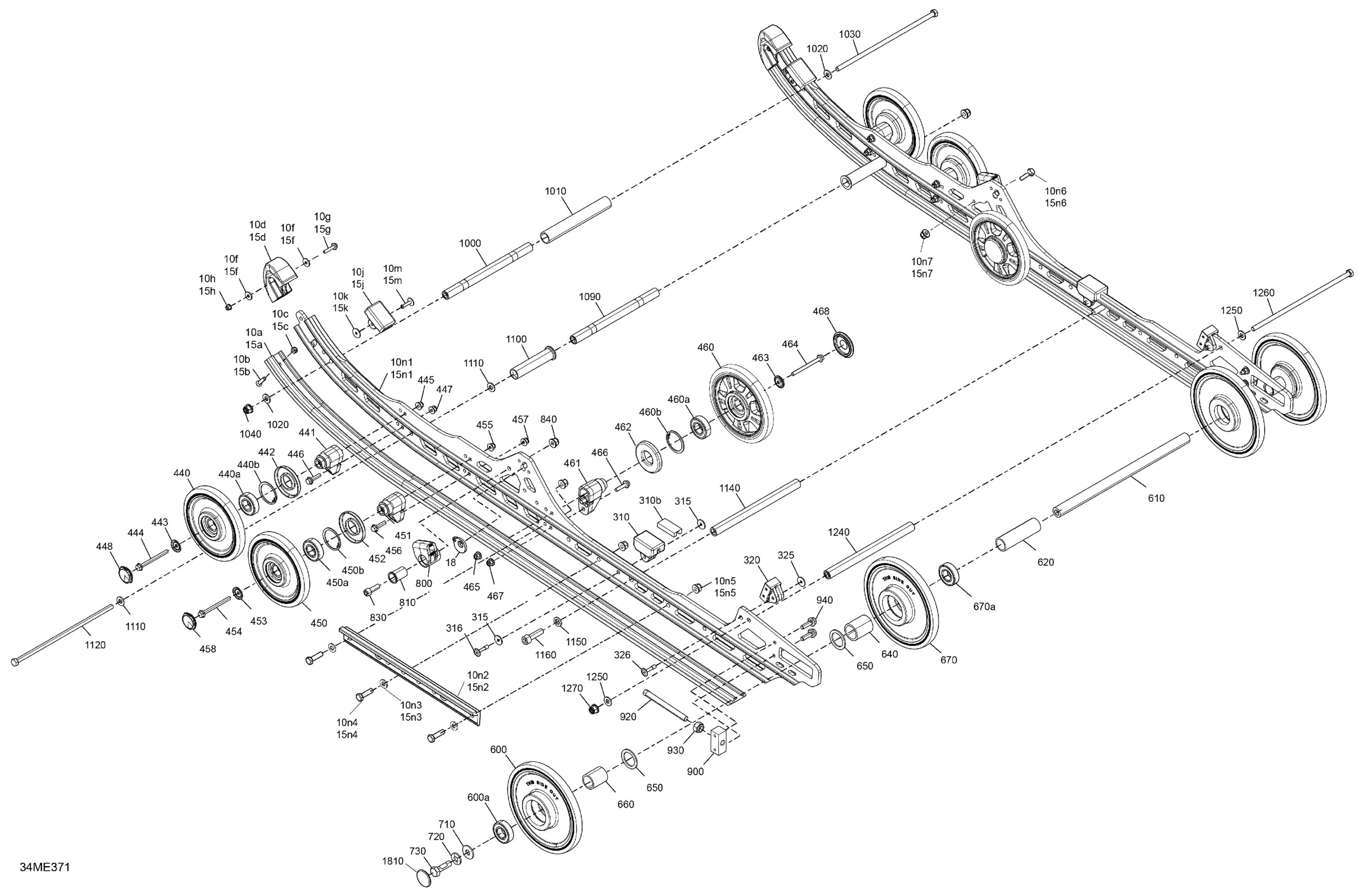 Схема узла: Suspension - Rear - Lower Section