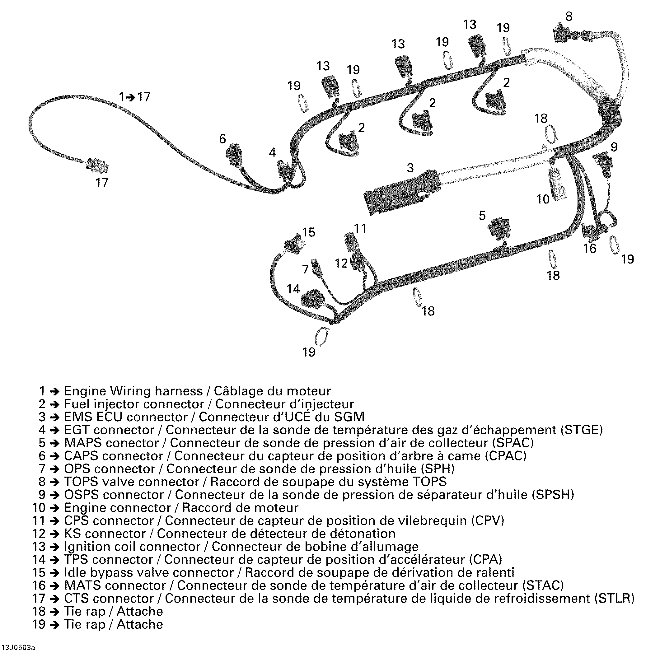 Схема узла: Engine Harness 1