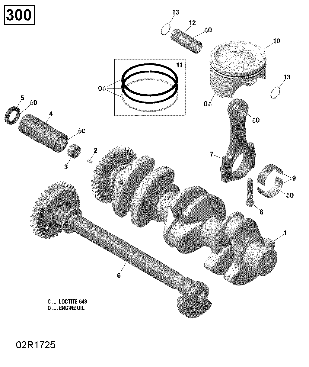 Crankshaft, Pistons And Balance Shaft - 300