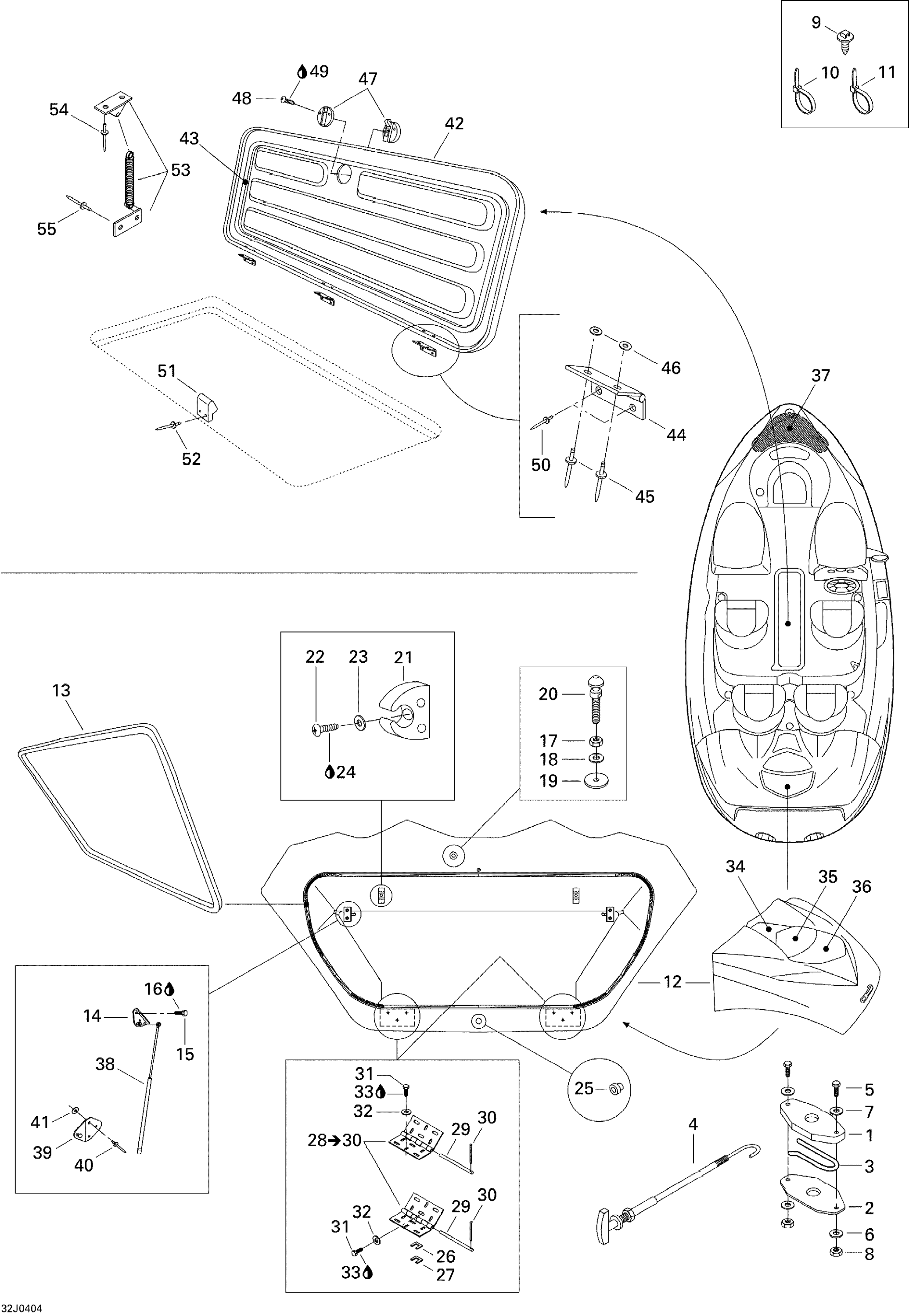 Engine Compartment And Central Cover