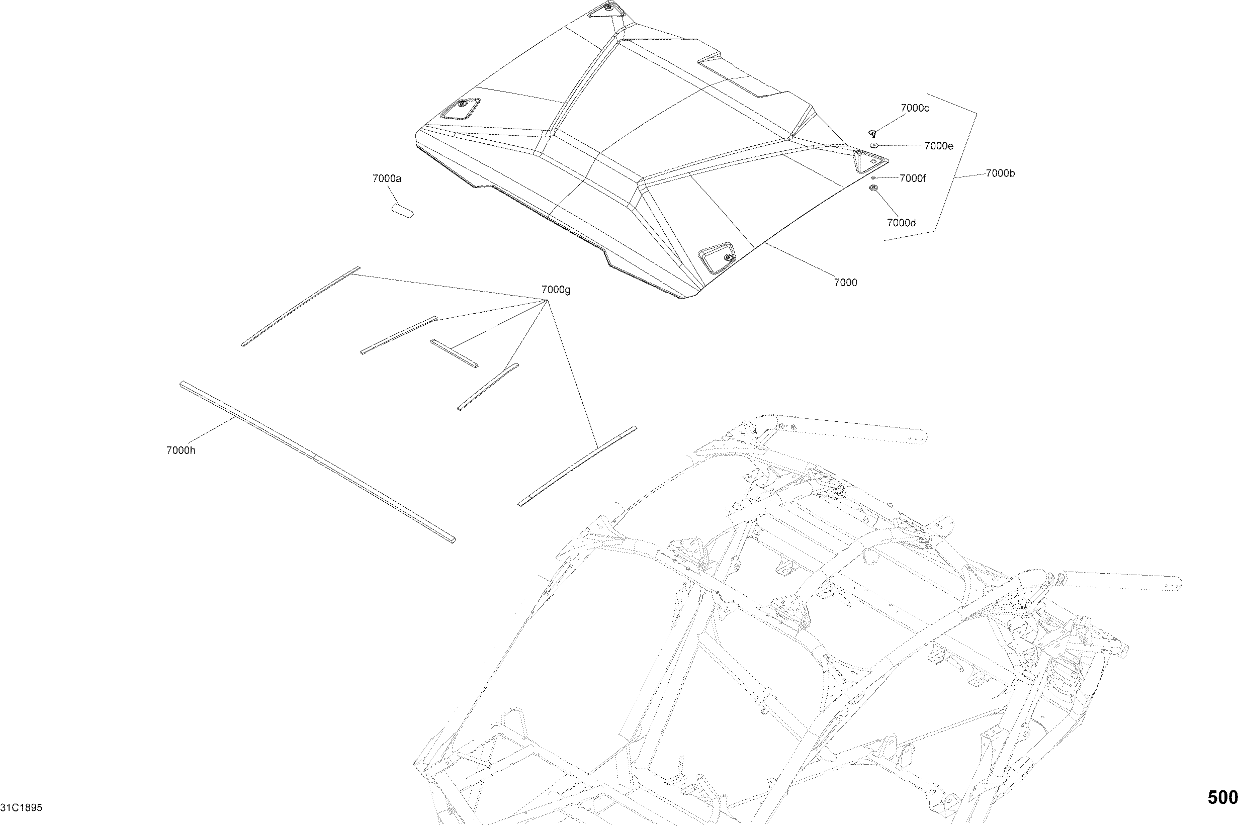 Body Parts - Carbon Black - Package XRC - Roof Section