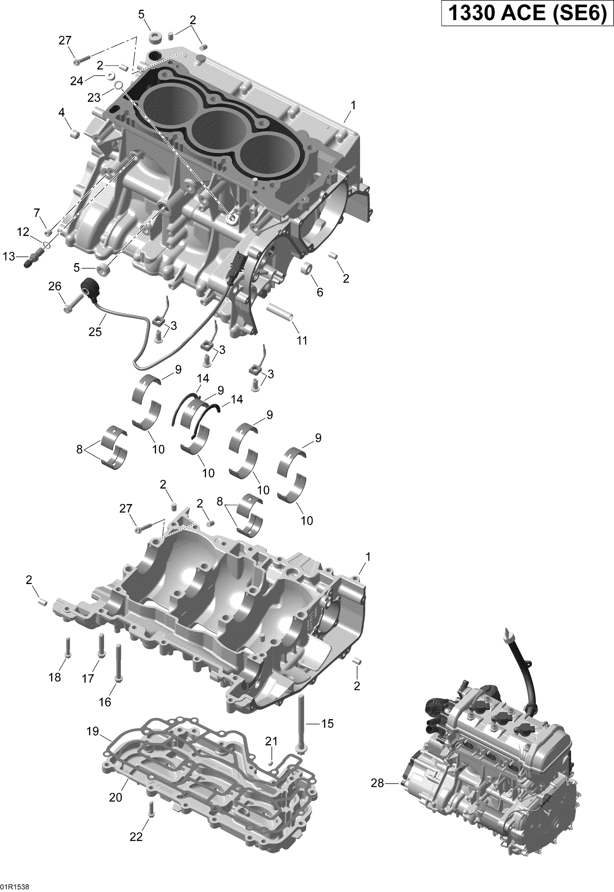 Схема узла: Crankcase _01R1538