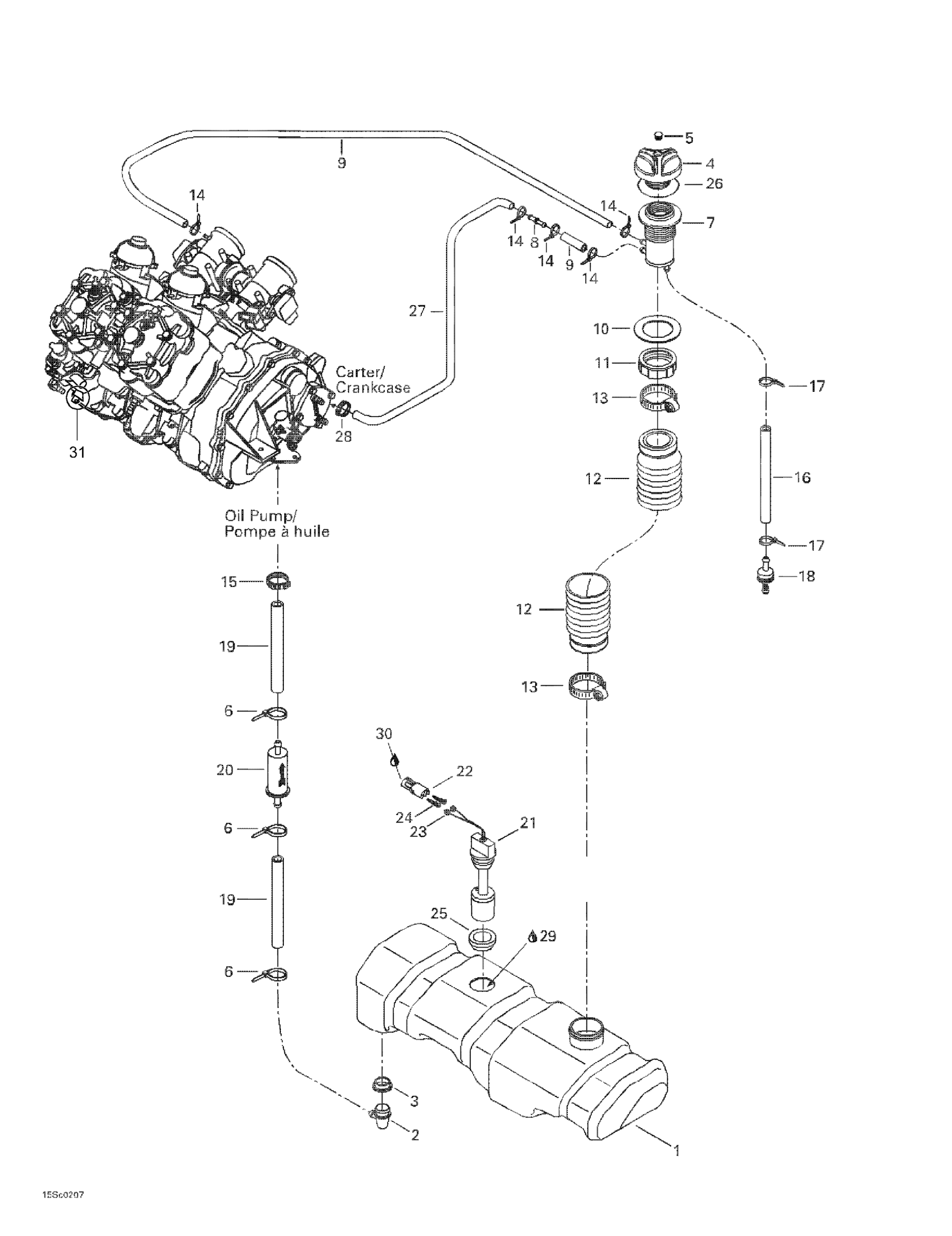 Схема узла: Oil Injection System