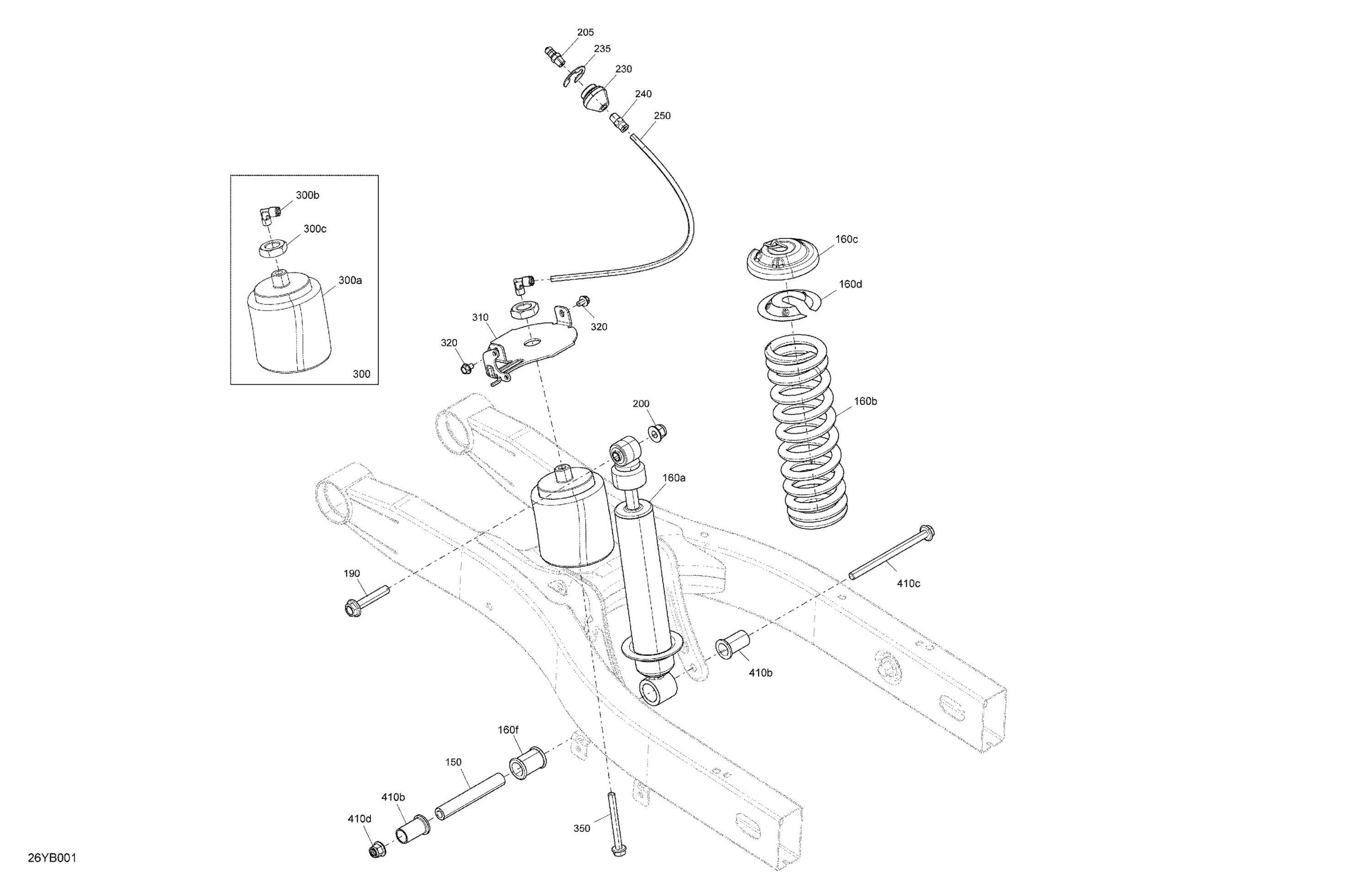 Схема узла: Suspension - Rear Shock