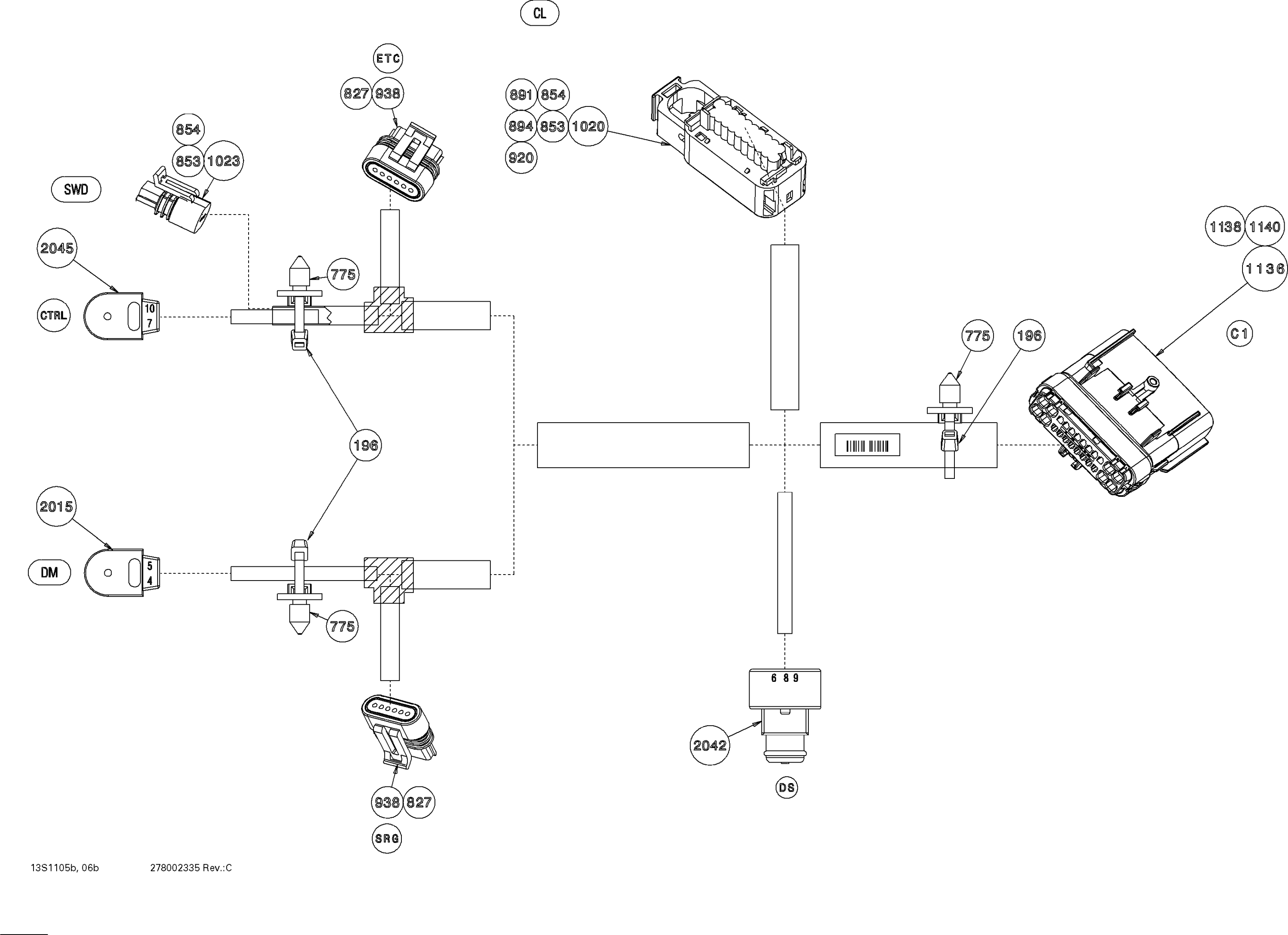Схема узла: Electrical Harness (Steering)