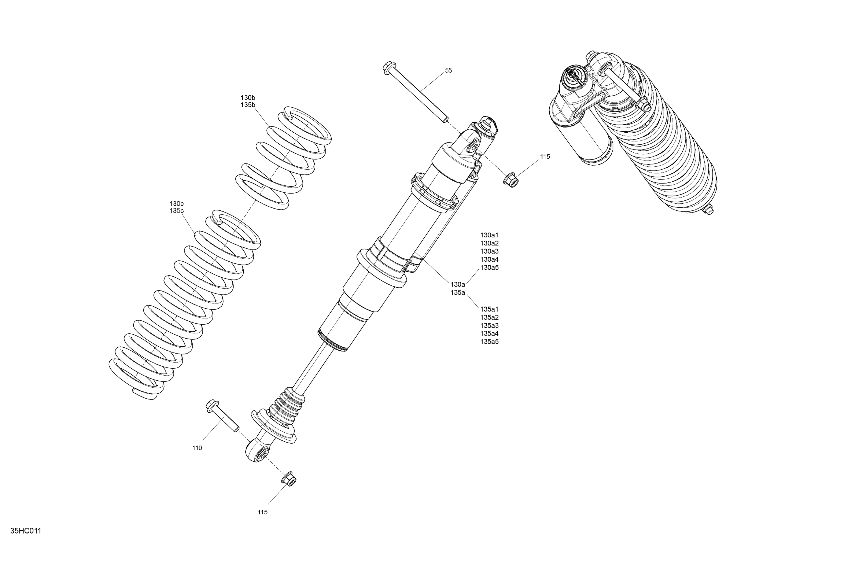 Схема узла: Suspension - Front Shocks