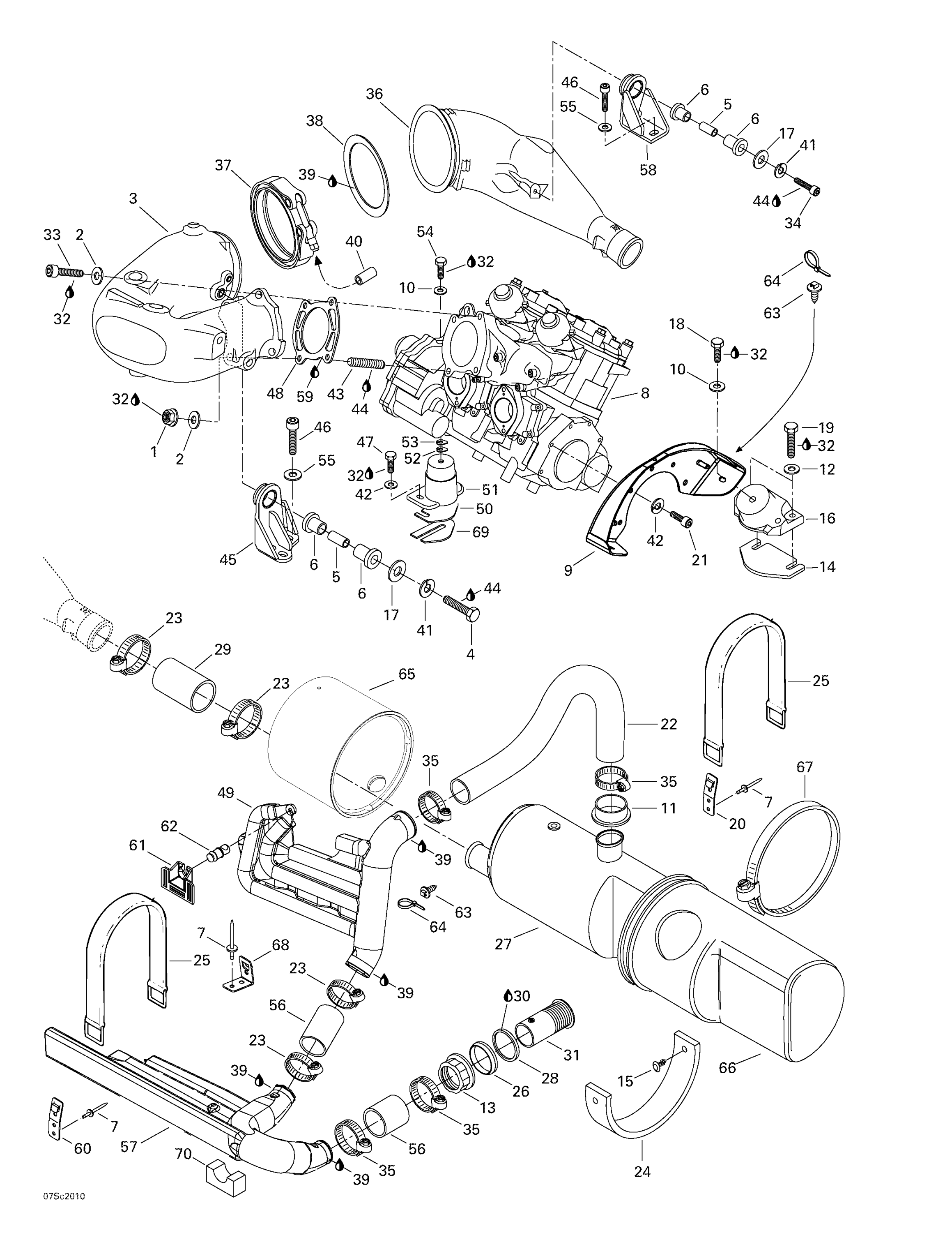 Engine Support And Muffler