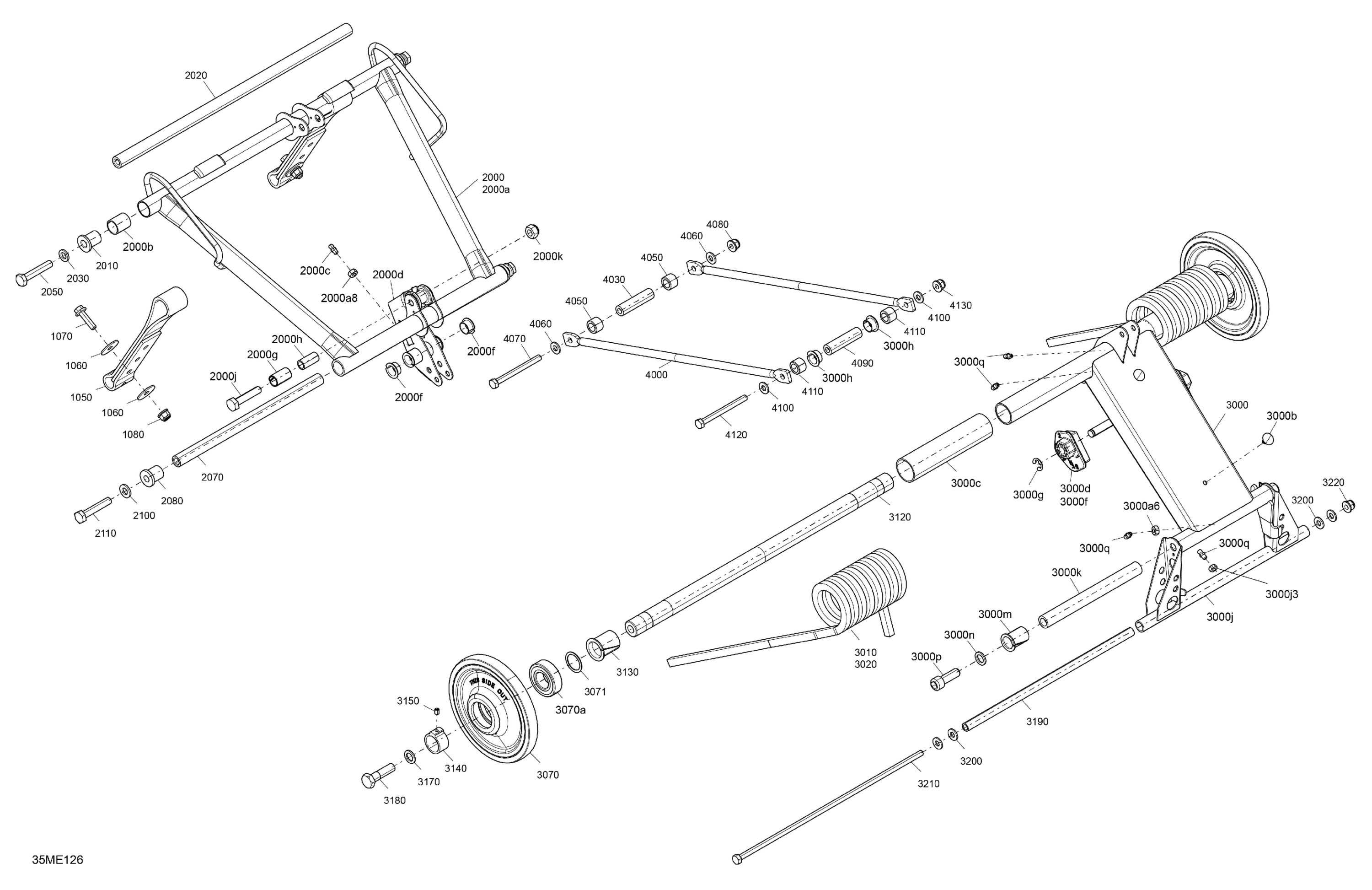 Схема узла: Suspension - Rear - Upper Section