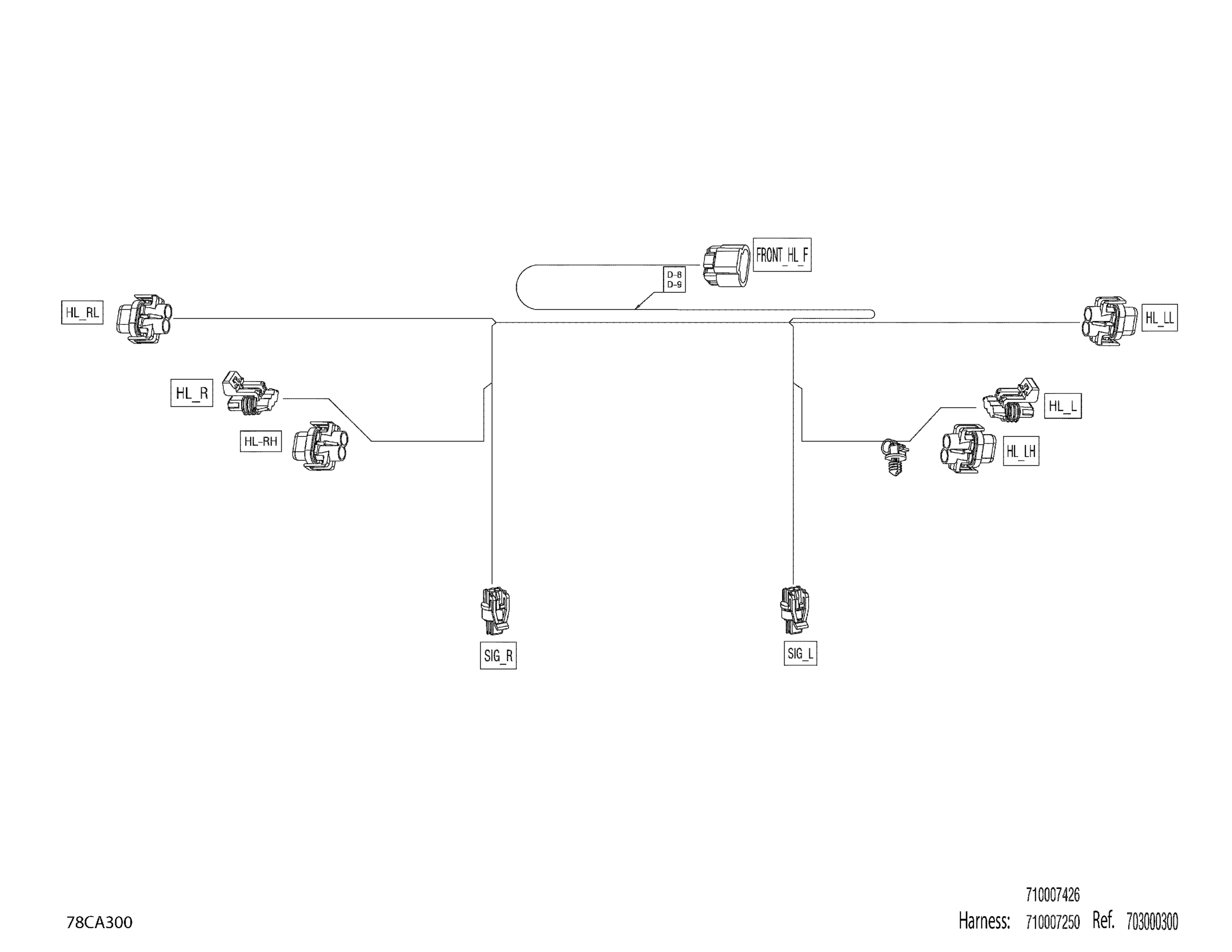 Схема узла: Electric - Front Wiring Harness