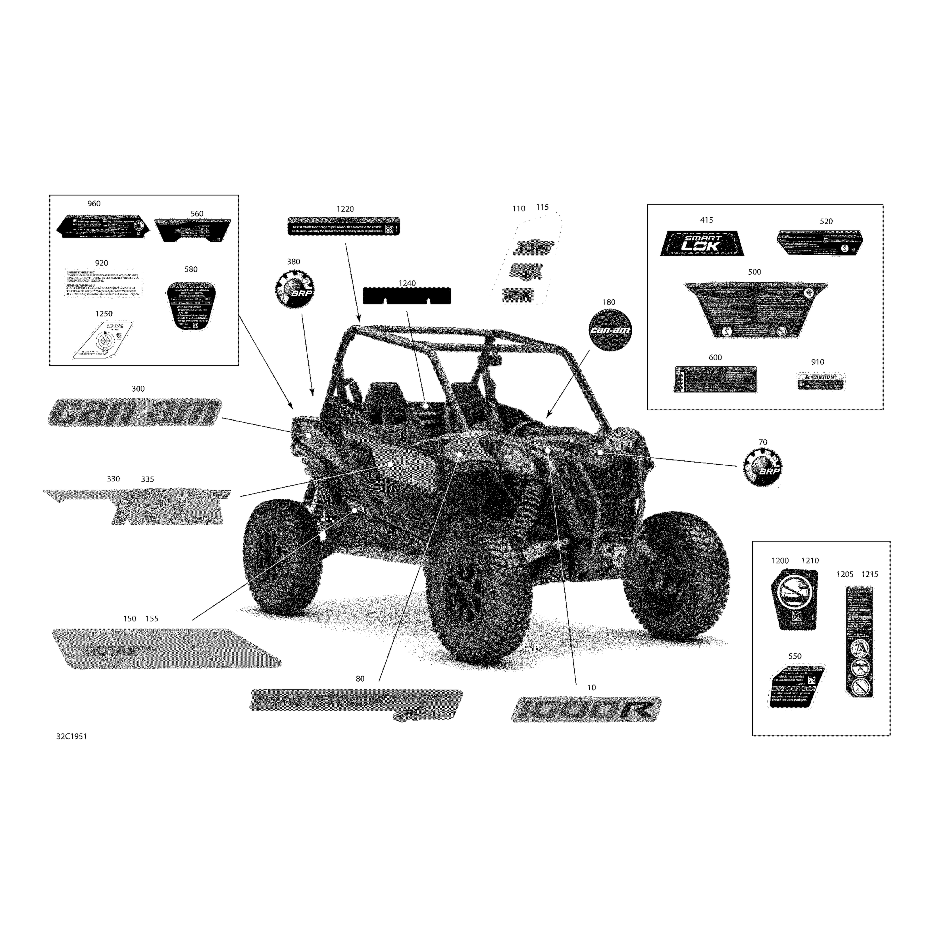 Decals - 1000R - Package XRC