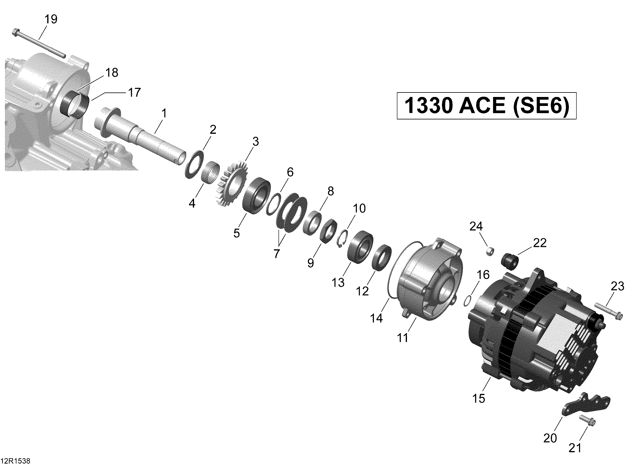 Схема узла: Alternator _12R1538