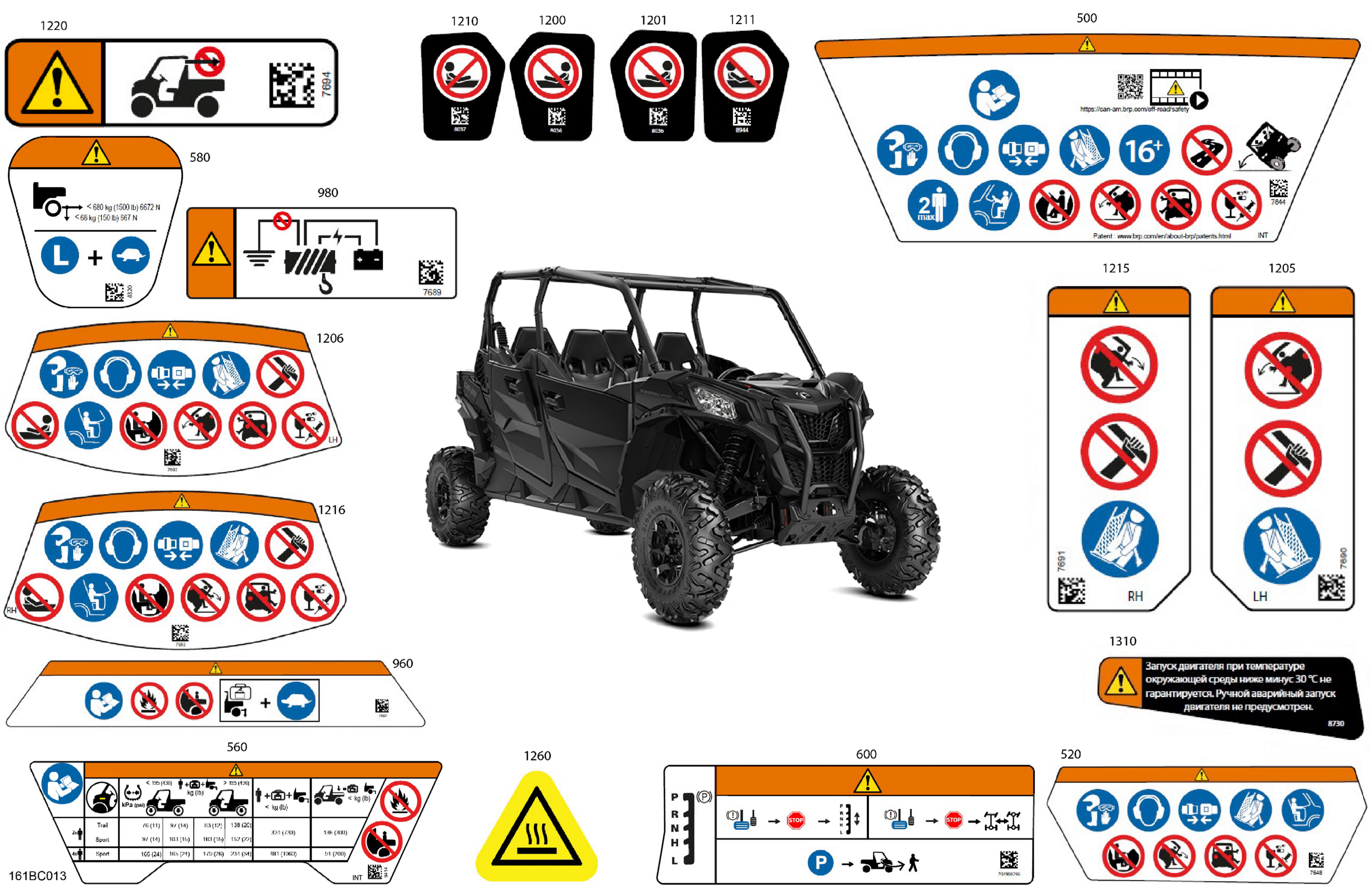 Схема узла: Body - Warning Decals