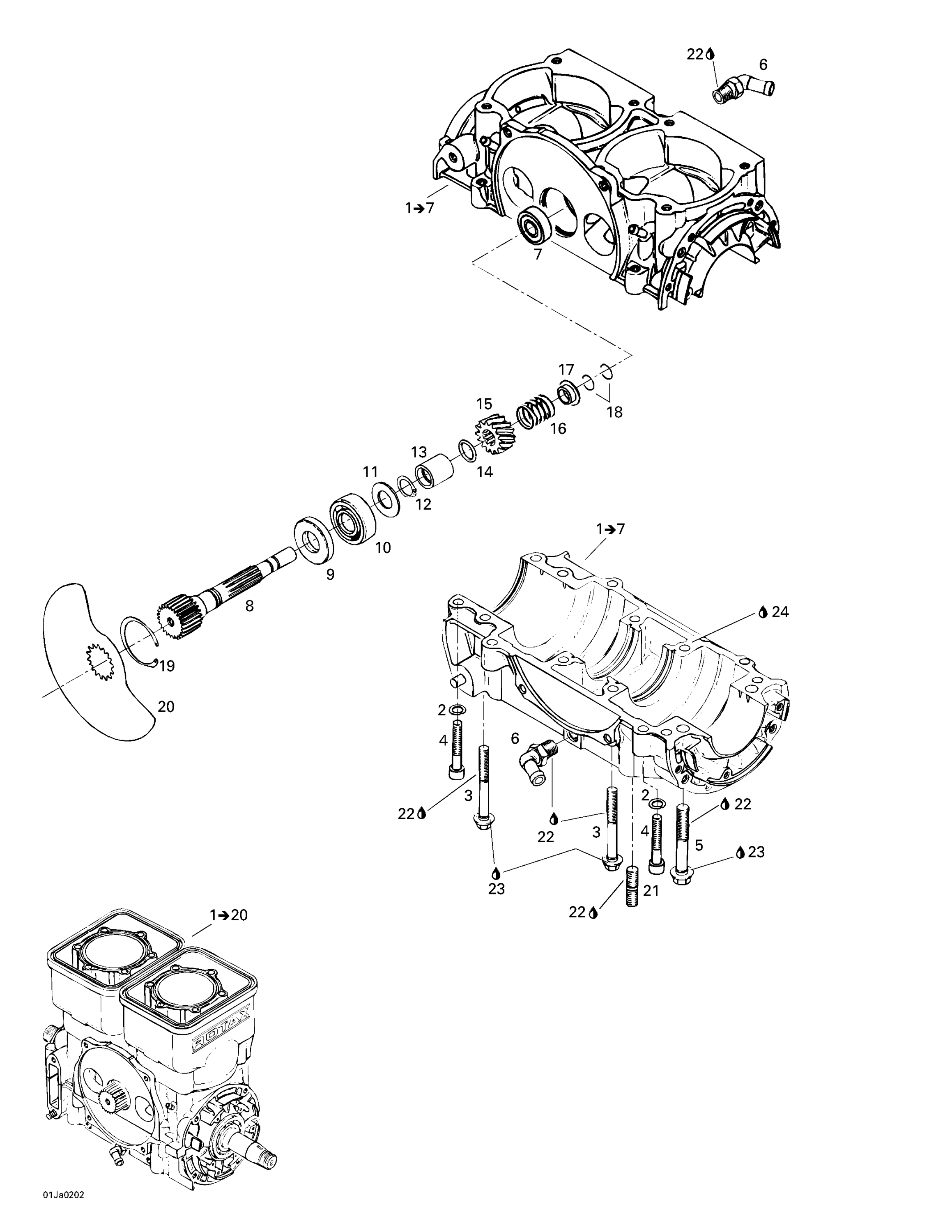 Crankcase, Rotary Valve