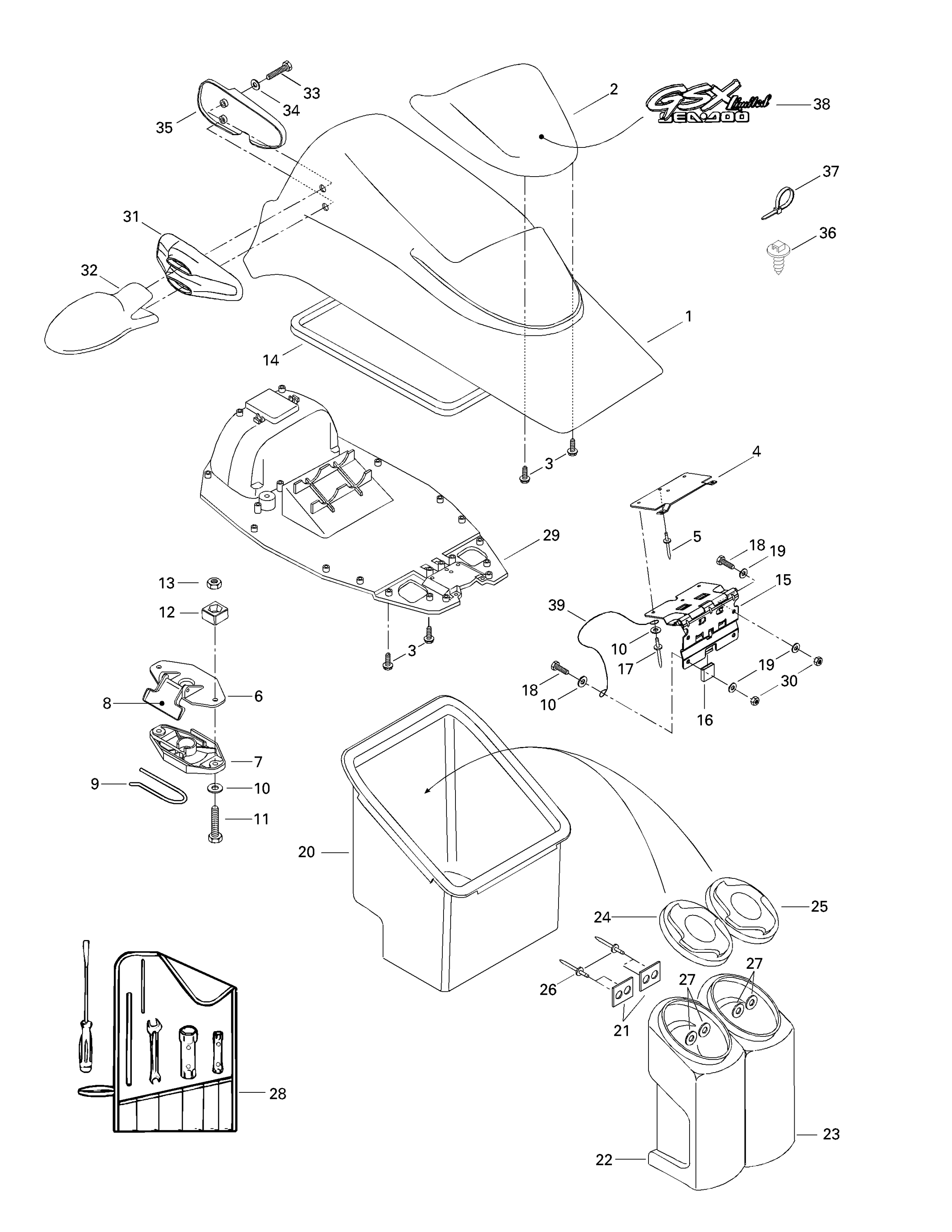 Схема узла: Front Storage Compartment