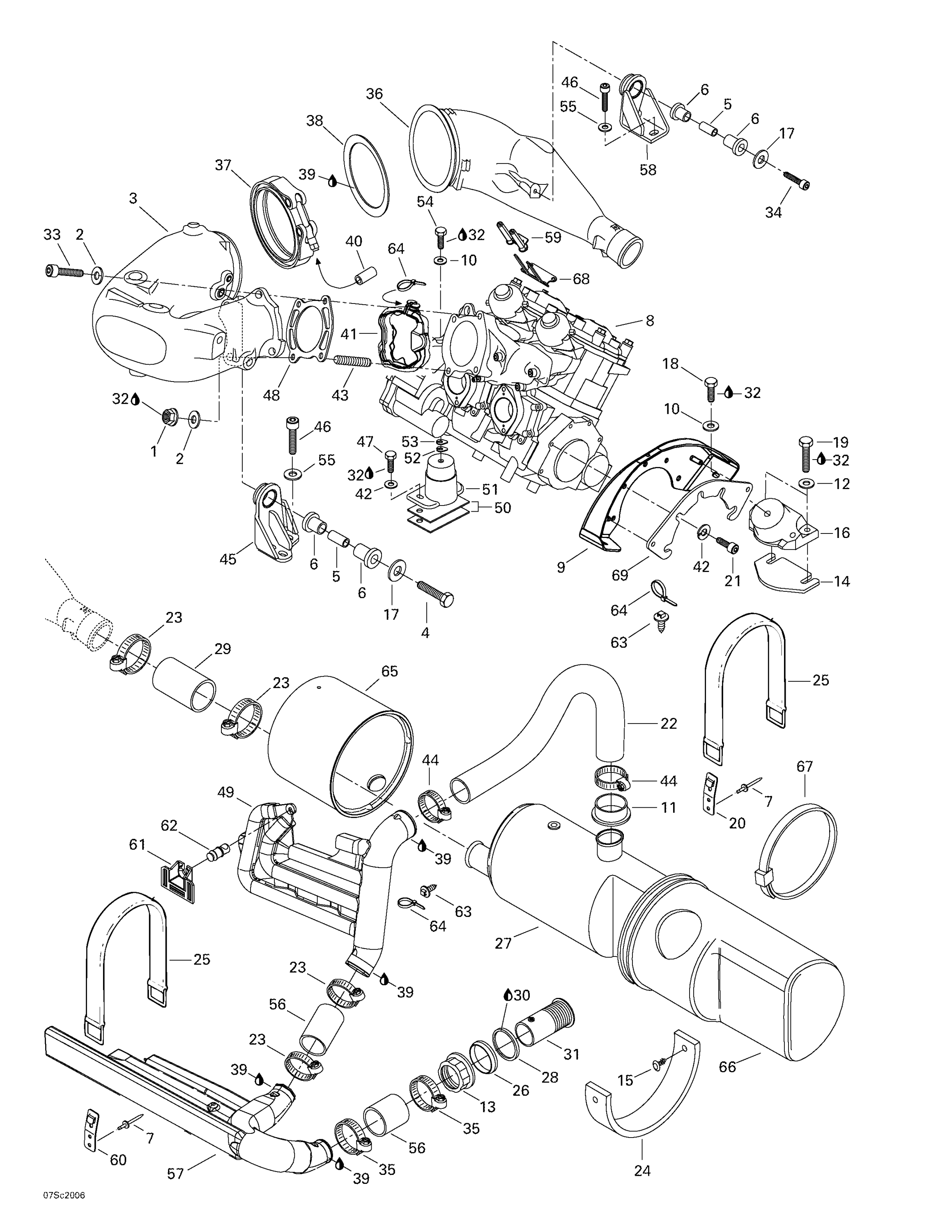 Схема узла: Engine Support And Muffler