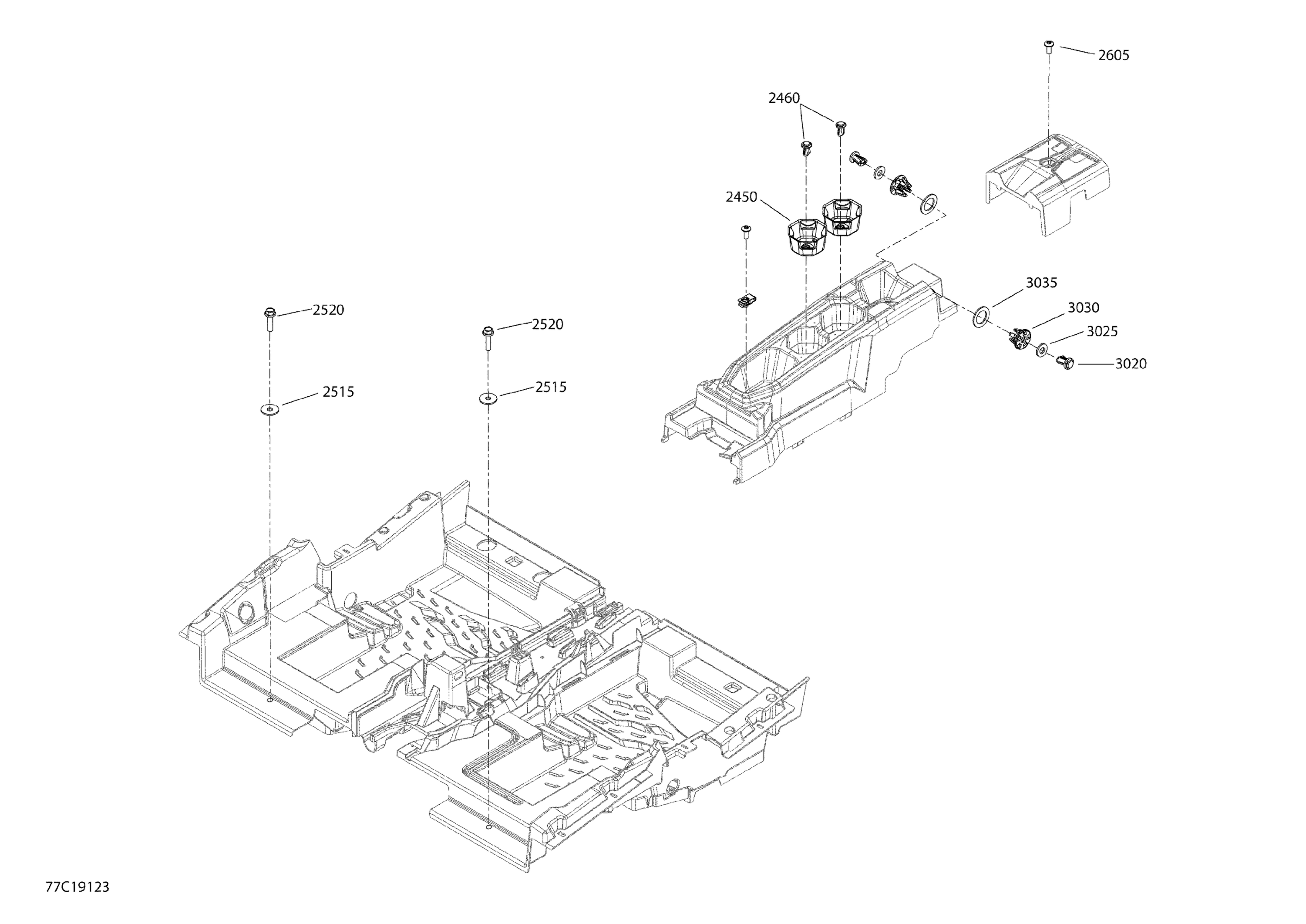 Cab Interior Maverick Sport MAX - Floor Section