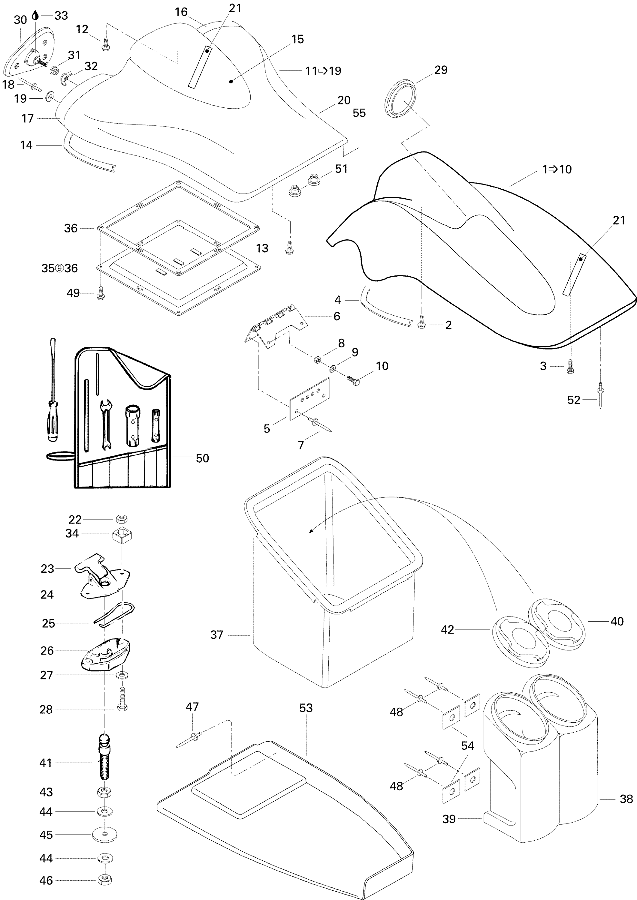 Storage Compartment, Front Speedster