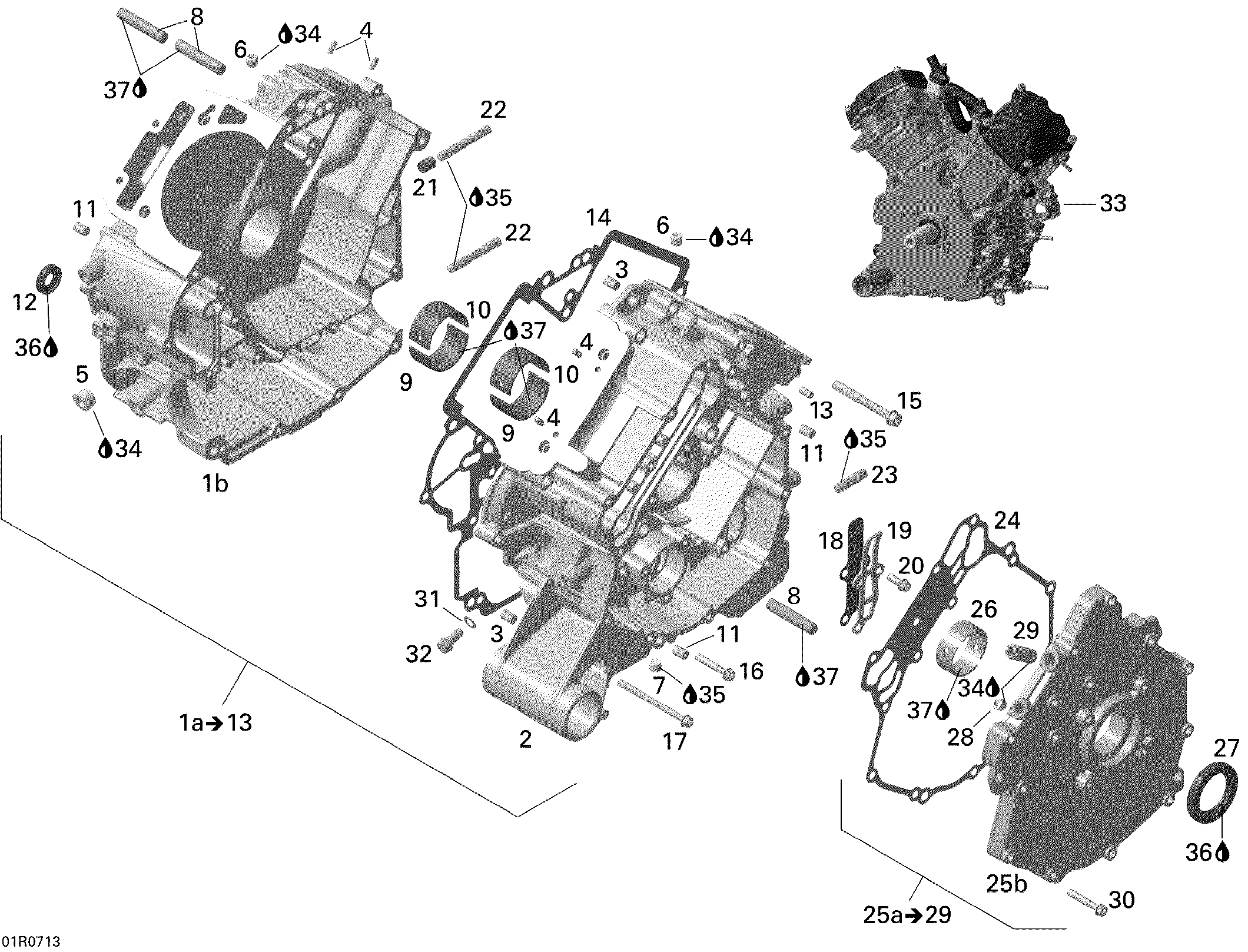 Схема узла: Crankcase OUTLANDER