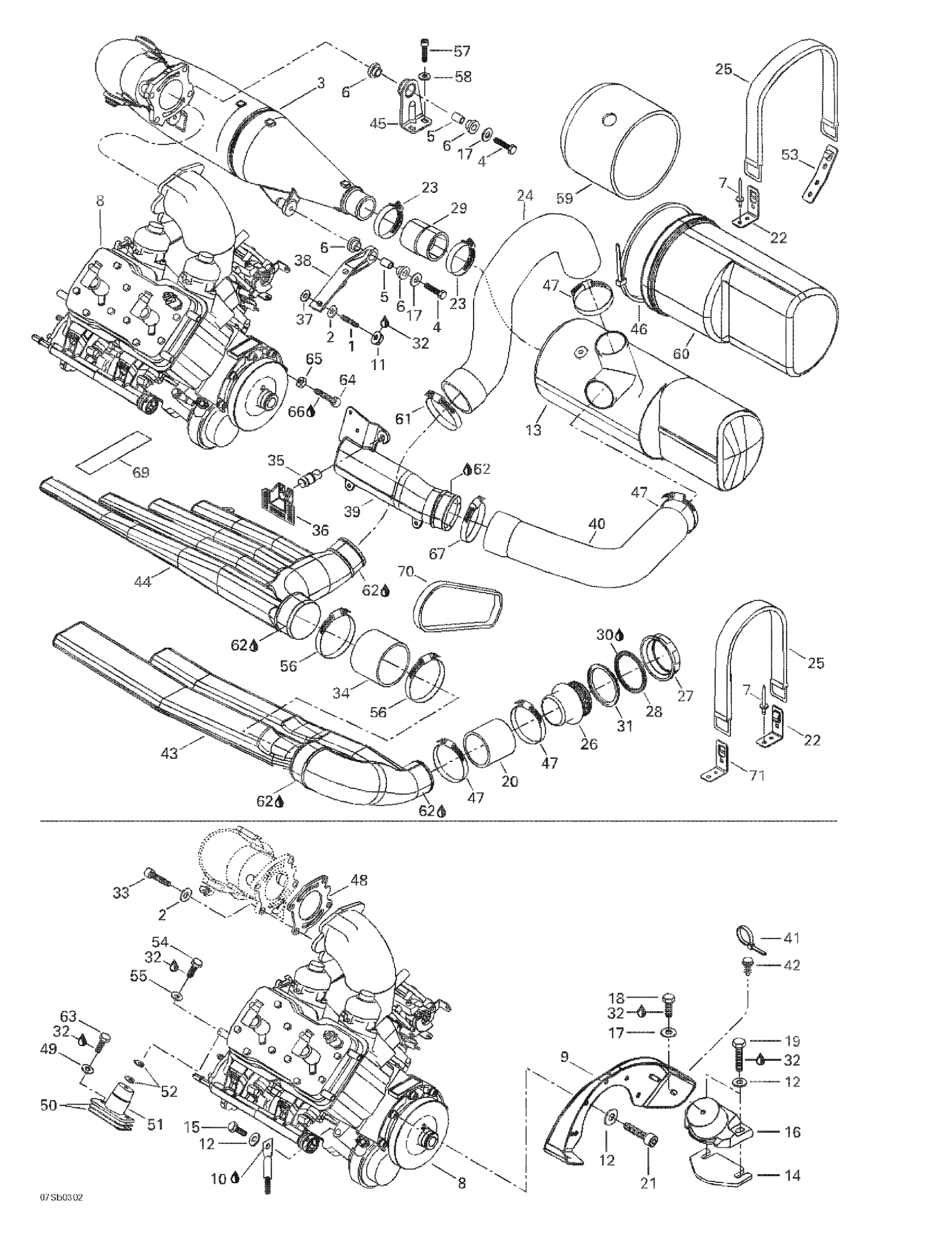 Схема узла: Engine Support And Muffler