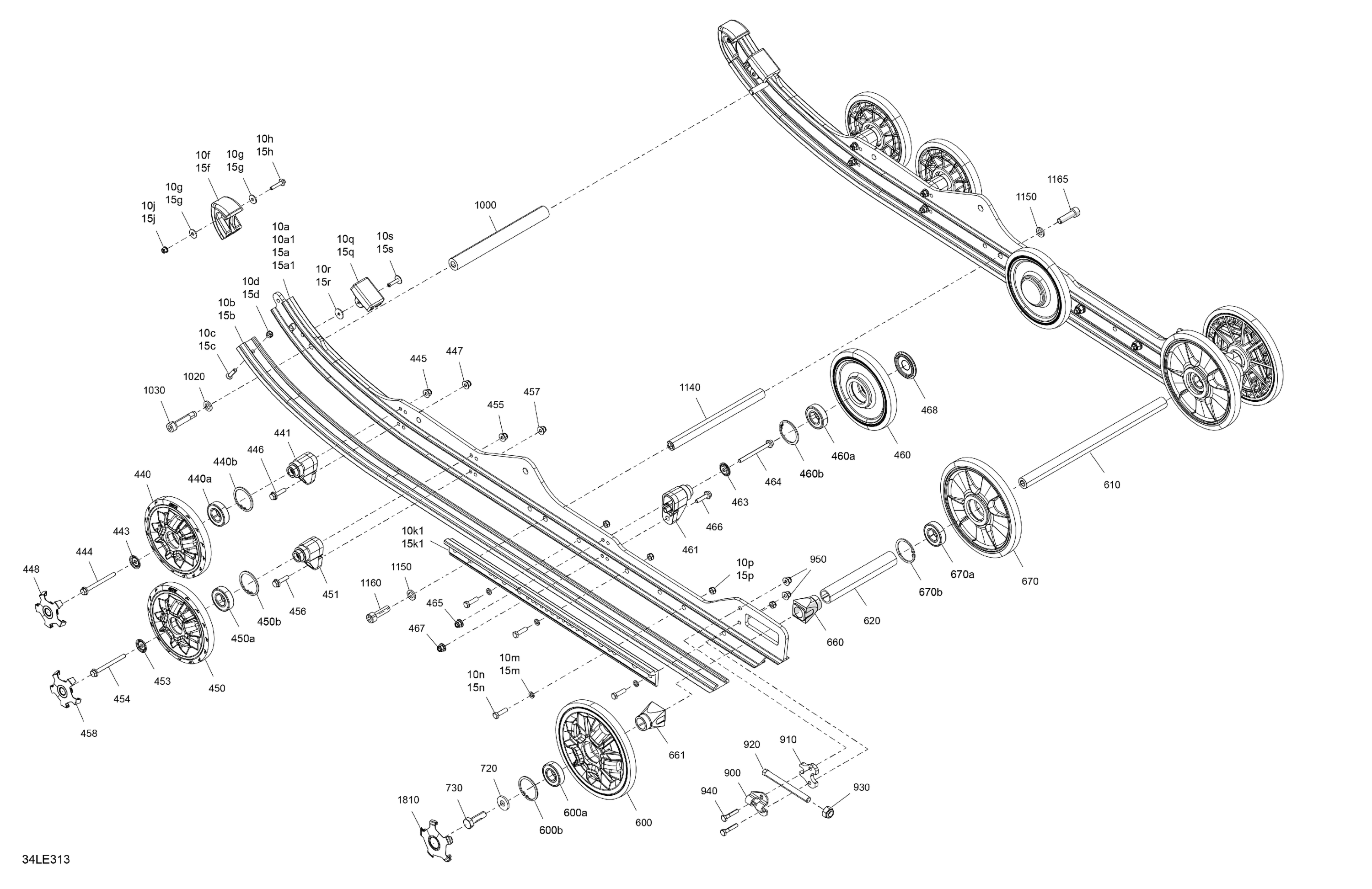 Схема узла: Suspension - Rear - Lower Section