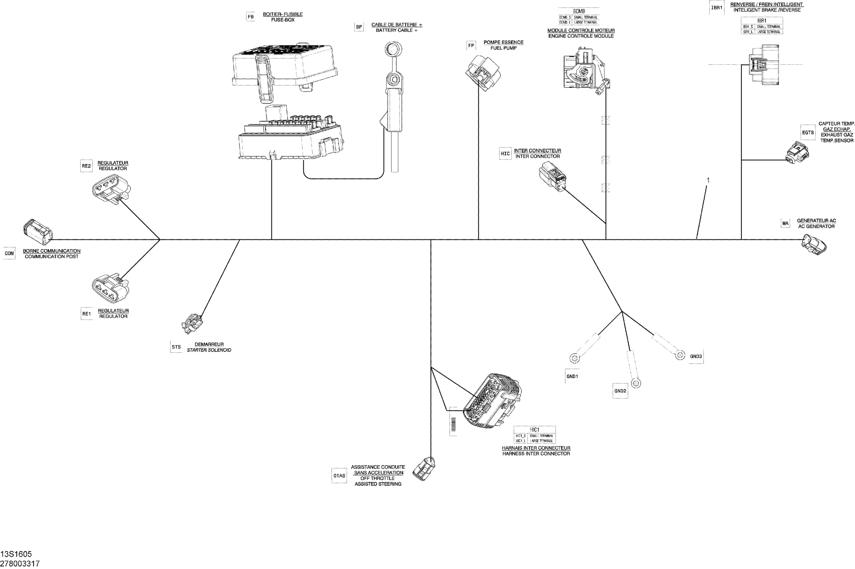 Electrical Harness - Main Harness - 278003317 (Refer to Electrical System for Model)
