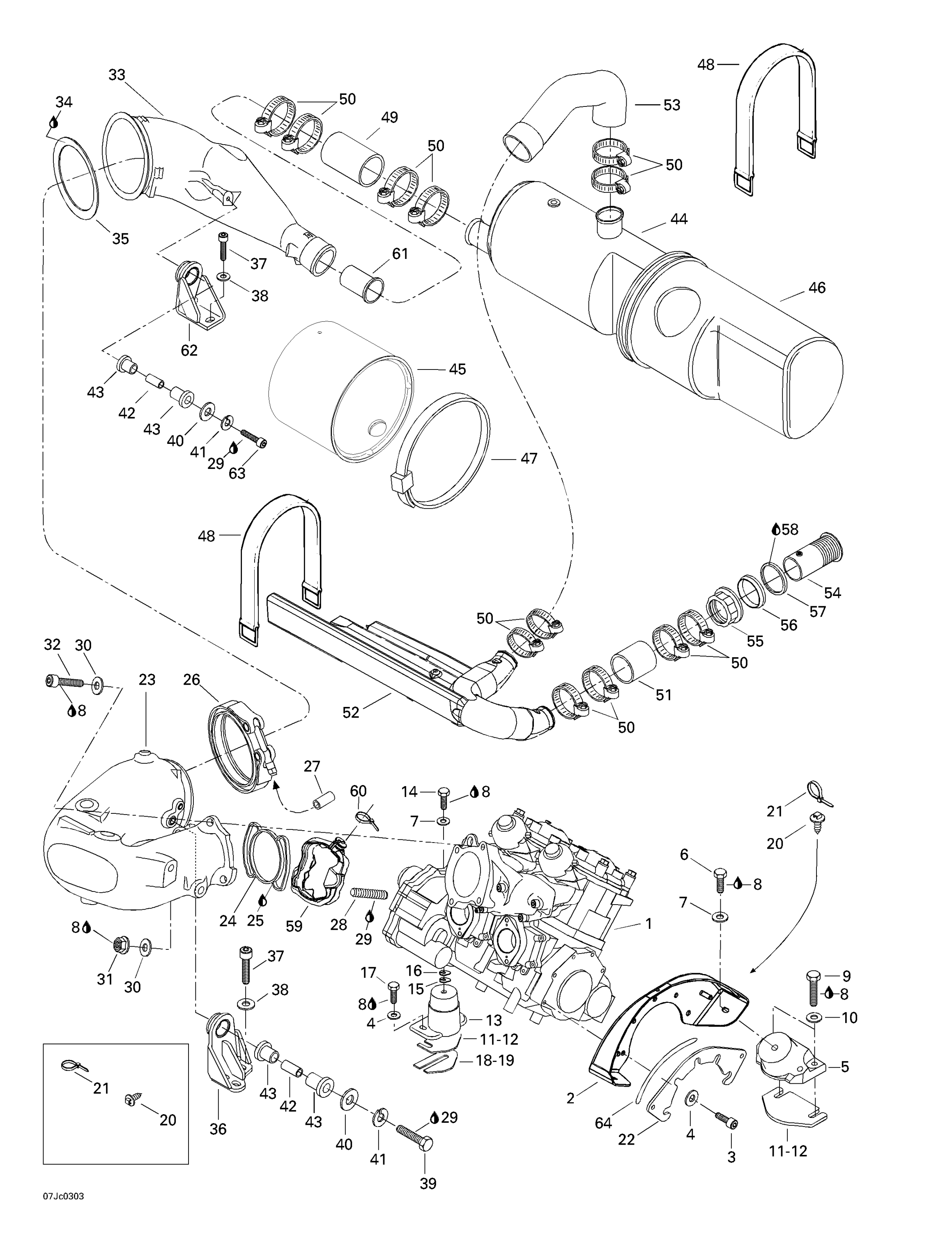 Engine Support And Muffler