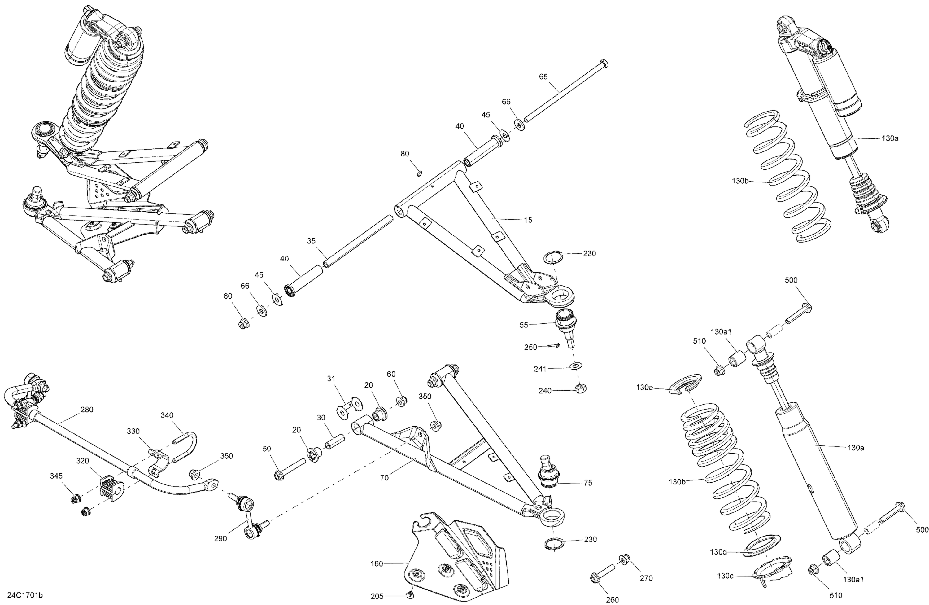 Схема узла: Front Suspension - Except Package LTD