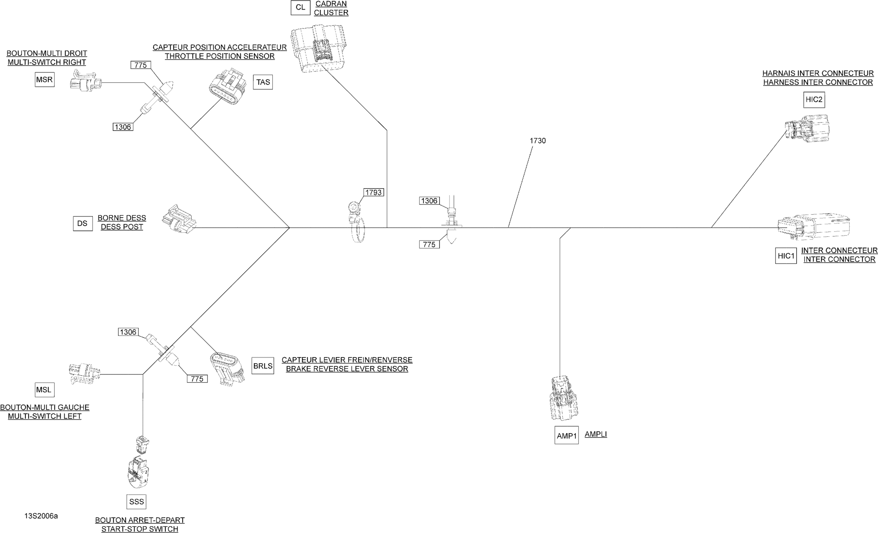 Схема узла: Electrical Harness Steering  278003851