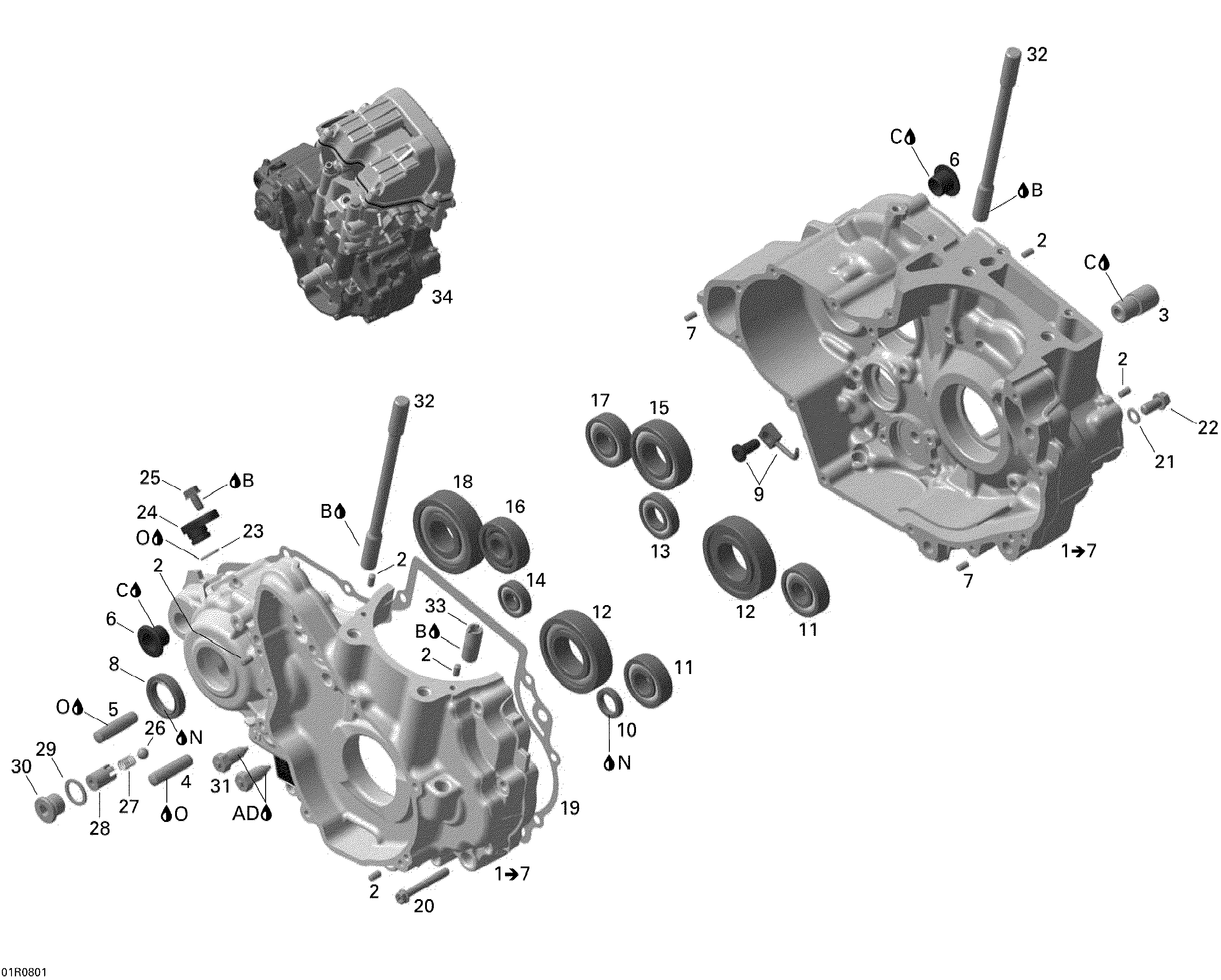 Схема узла: Crankcase