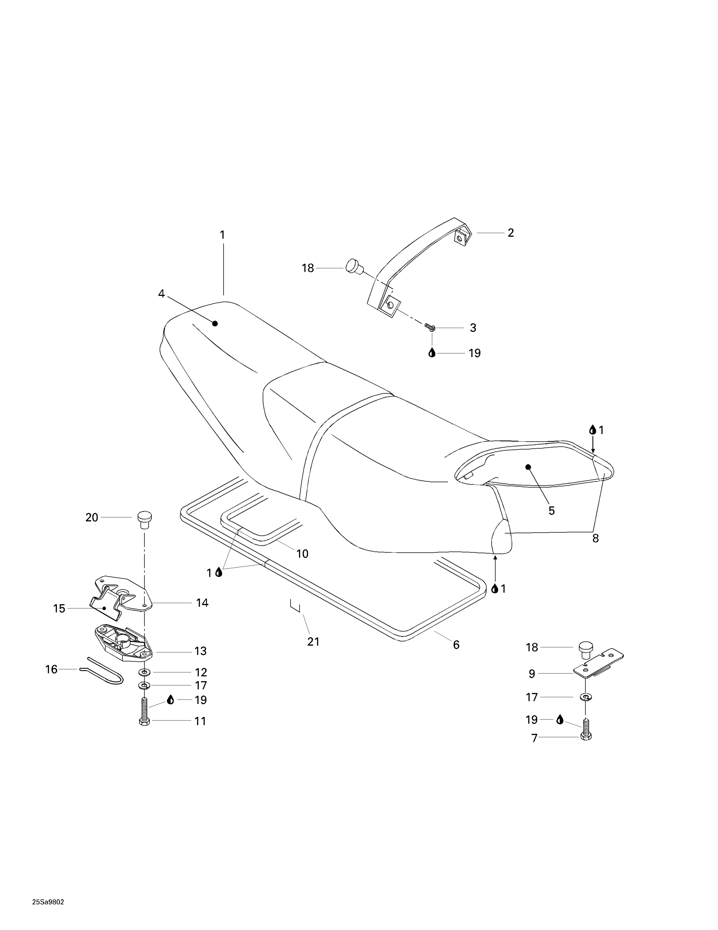Схема узла: Seat And Engine Cover