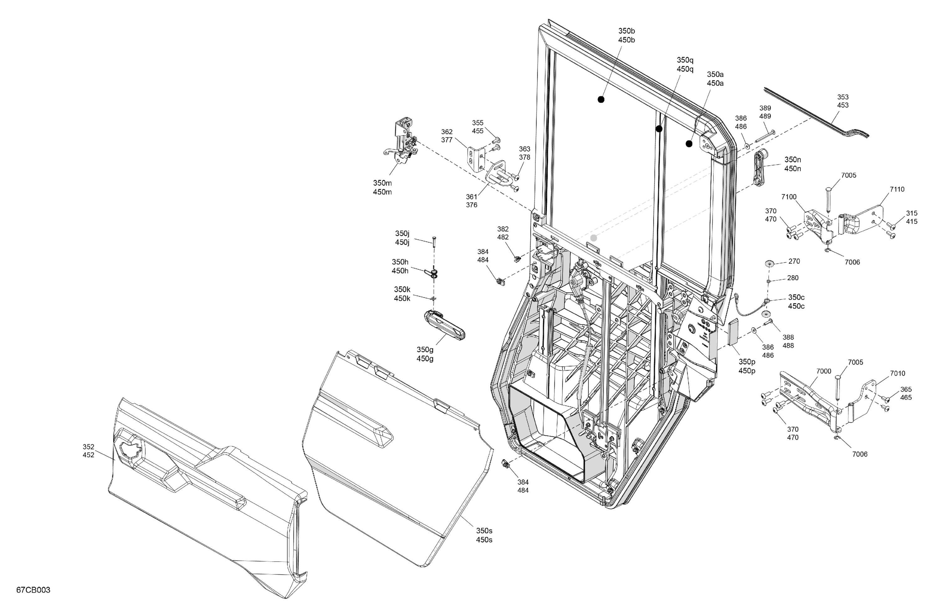 Enclosure Cab - Rear Doors