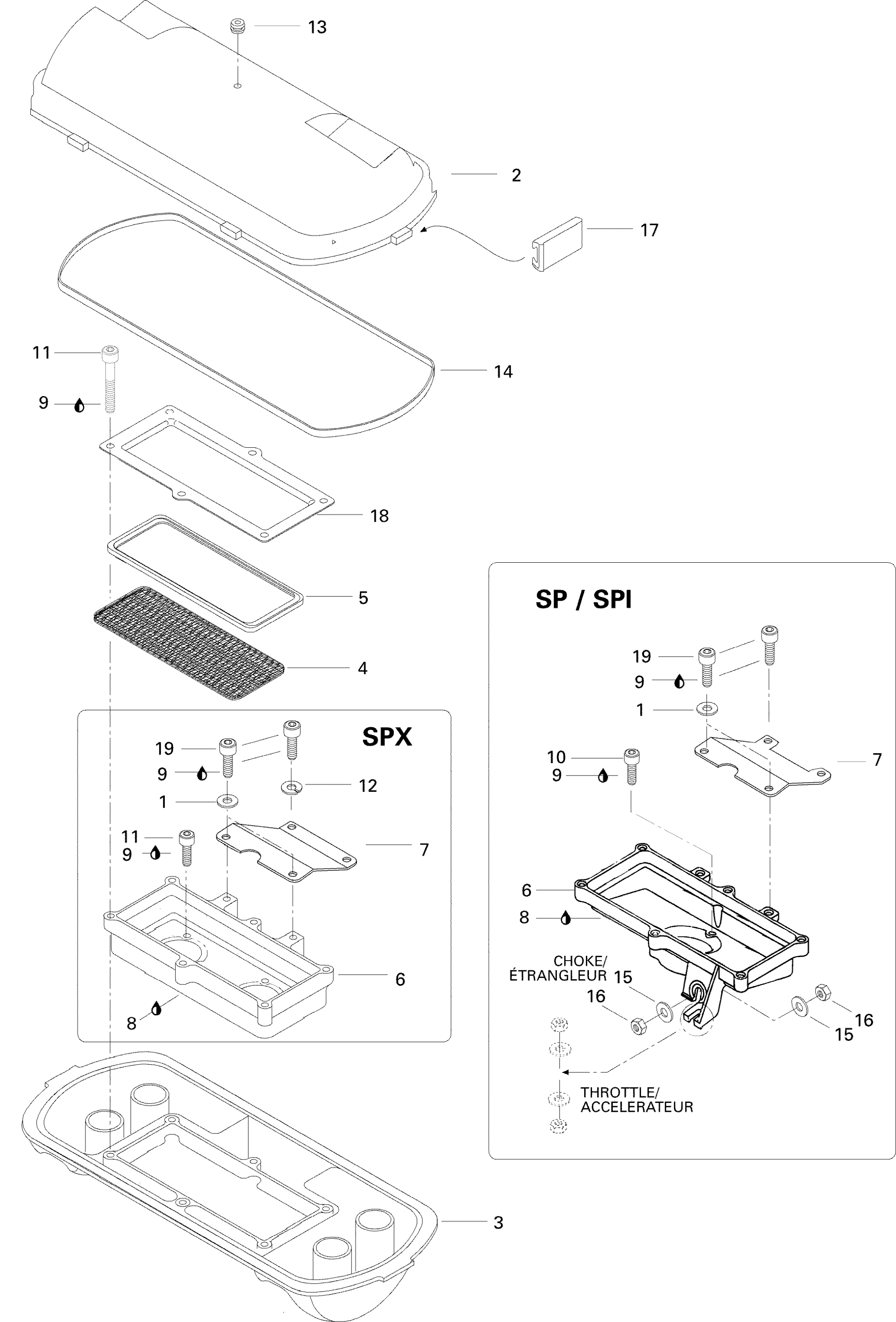 Схема узла: Air Intake SP, SPI