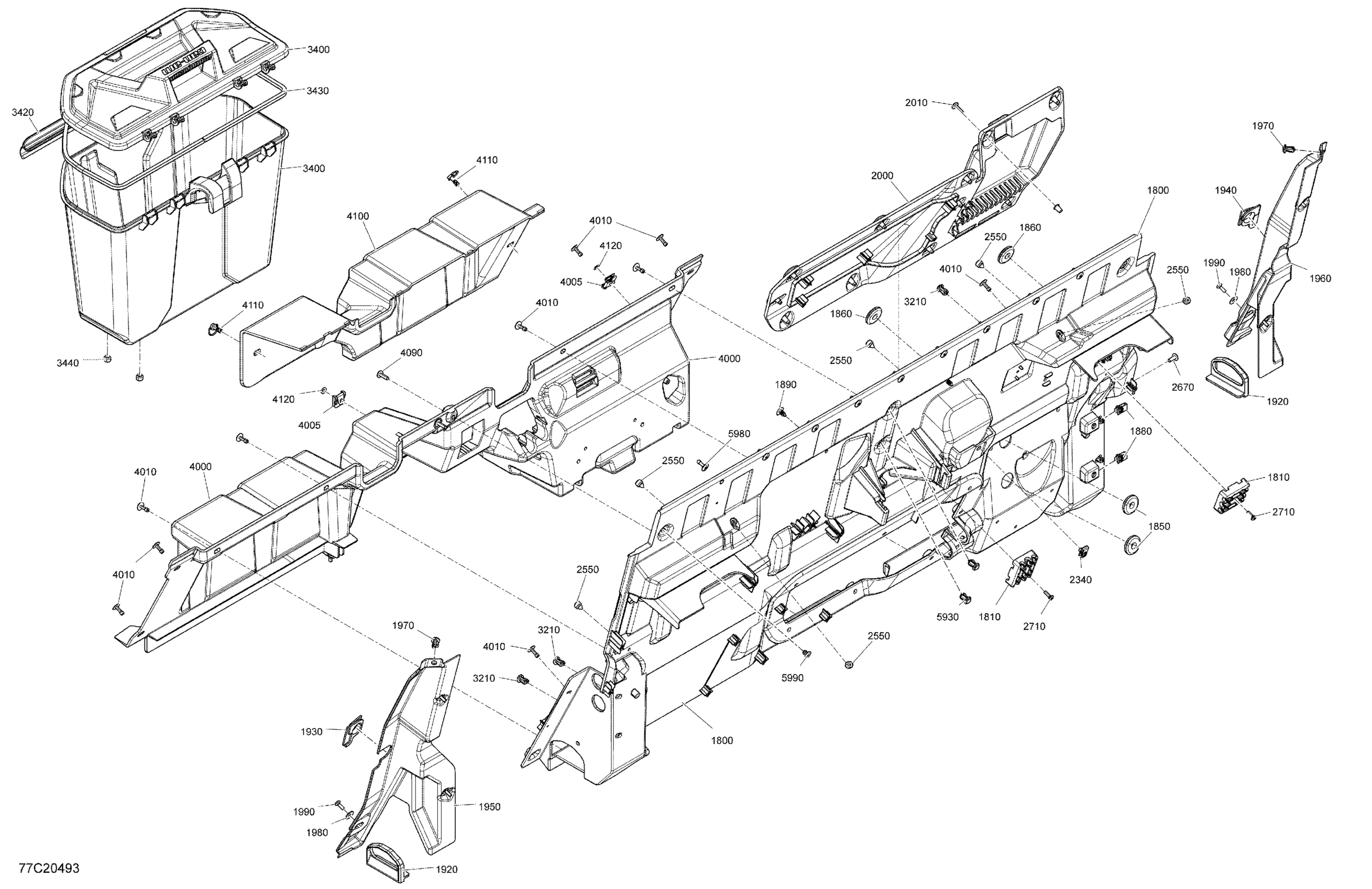 Схема узла: Cab Interior - Back Wall
