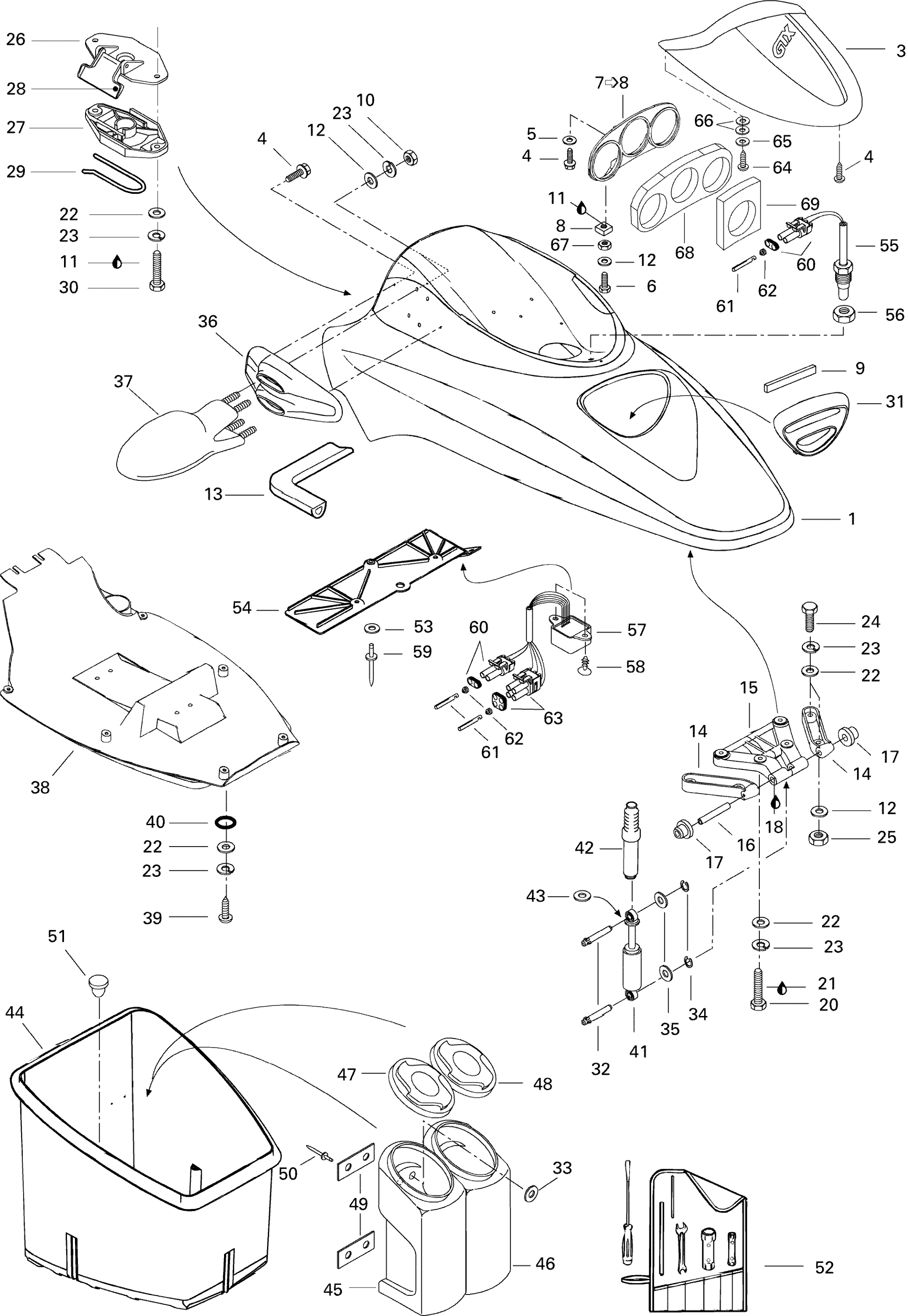 Схема узла: Front Storage Compartment