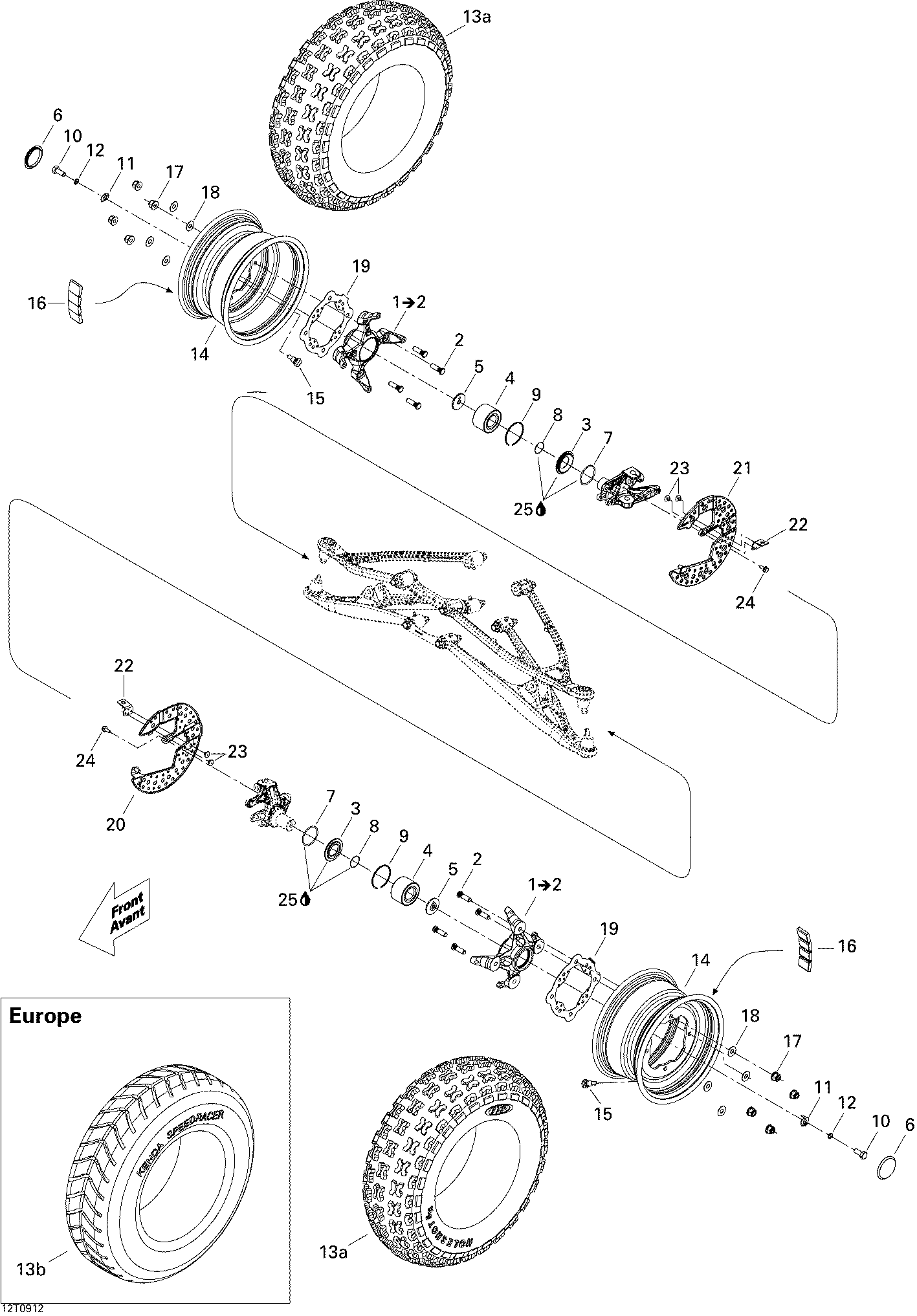 Схема узла: Drive System, Front