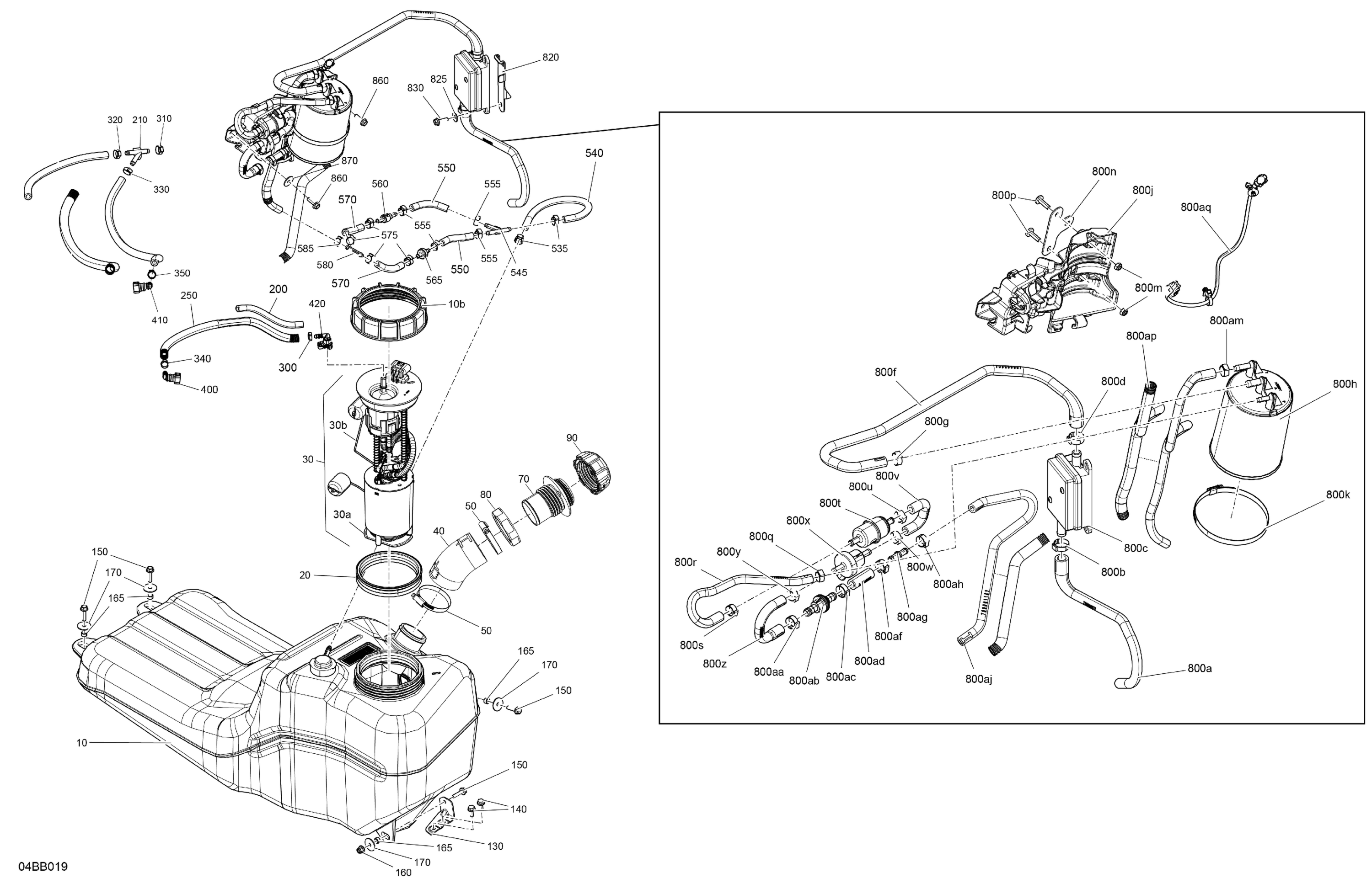Схема узла: Engine - Fuel - EVAP