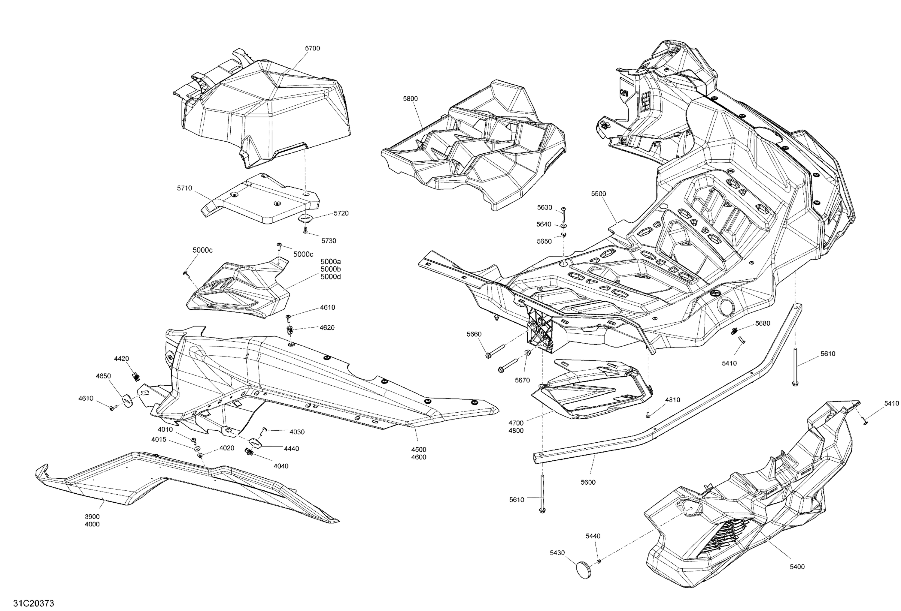 Body - Rear Section - STD - White and Red