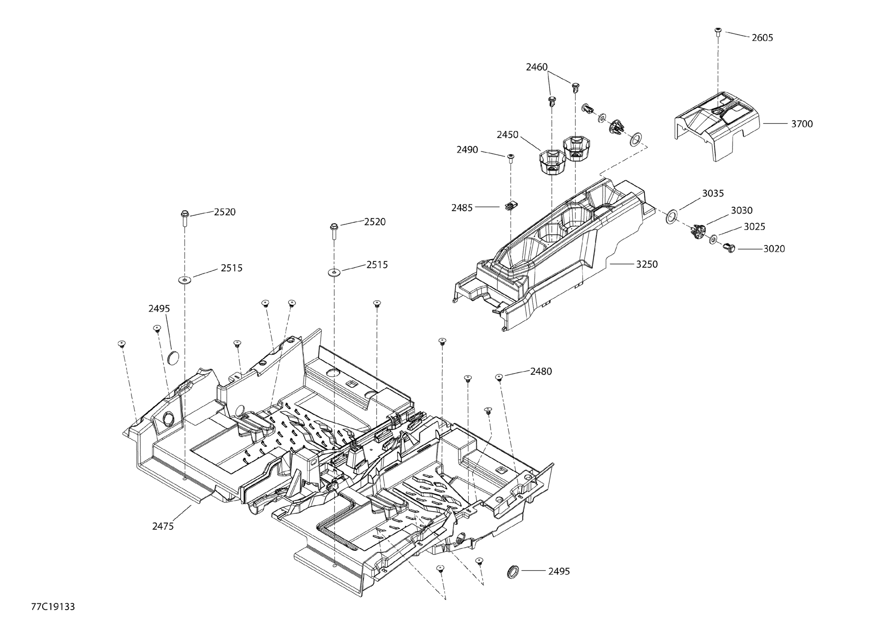 Cab Interior Maverick Sport MAX - Floor Section