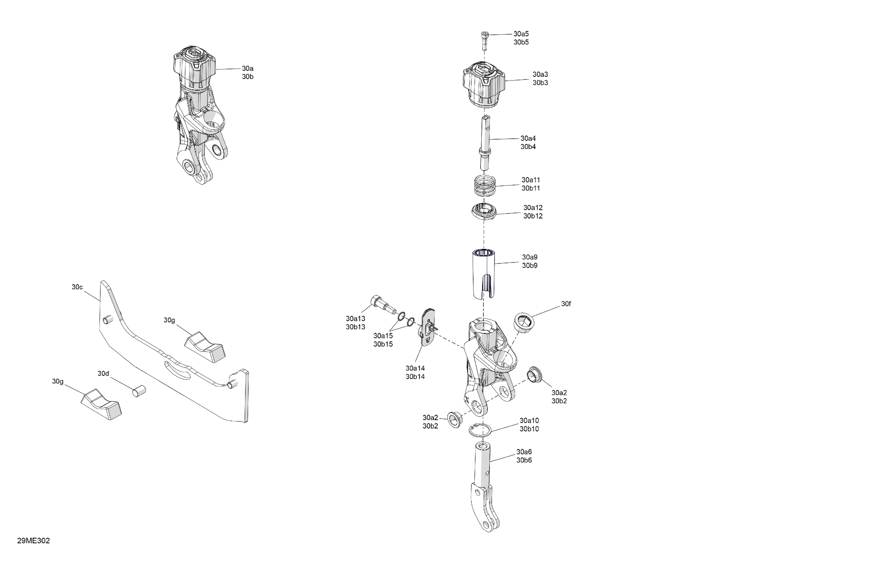 Схема узла: Suspension - Front Runner Mechanism