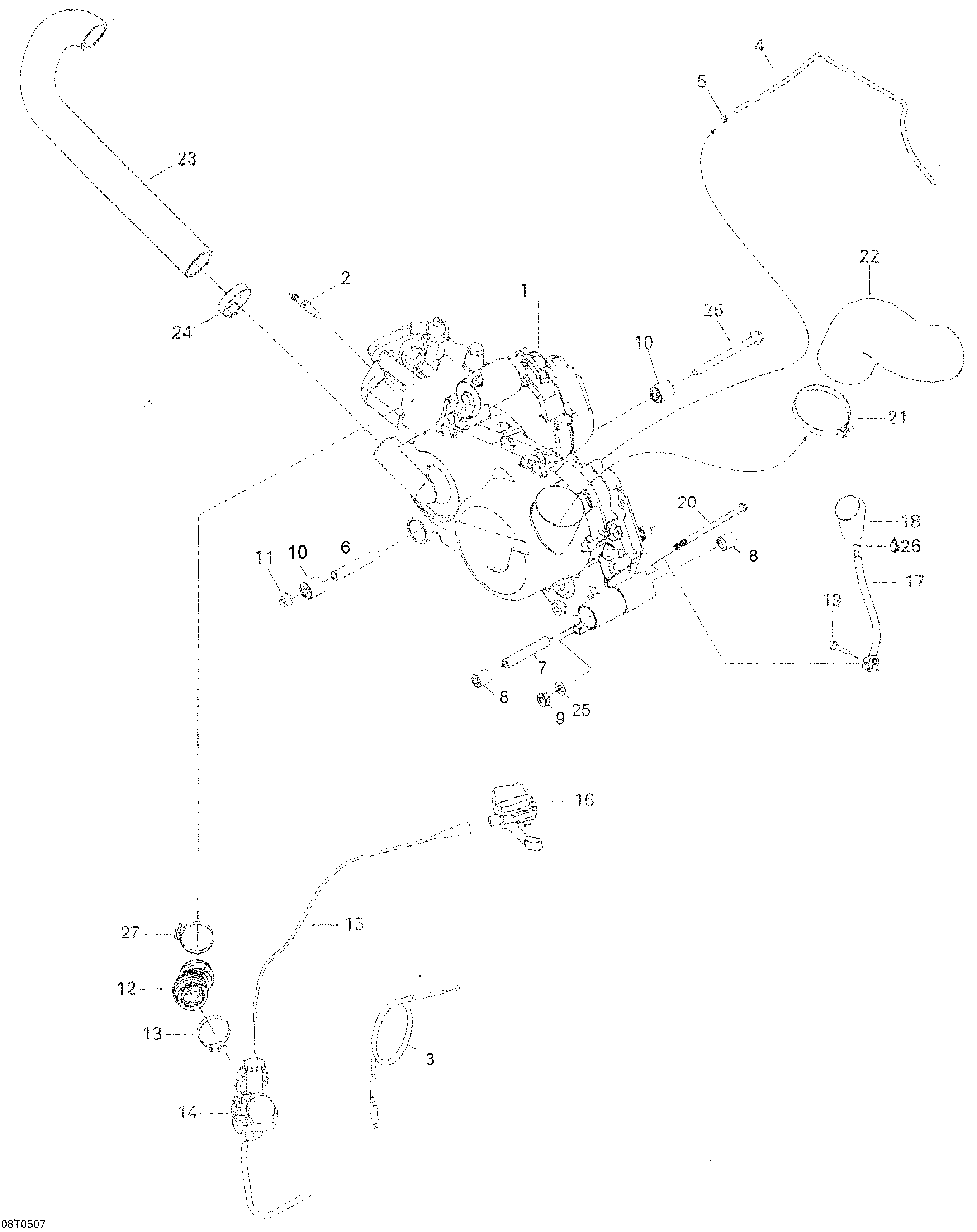 Схема узла: Engine And Engine Support