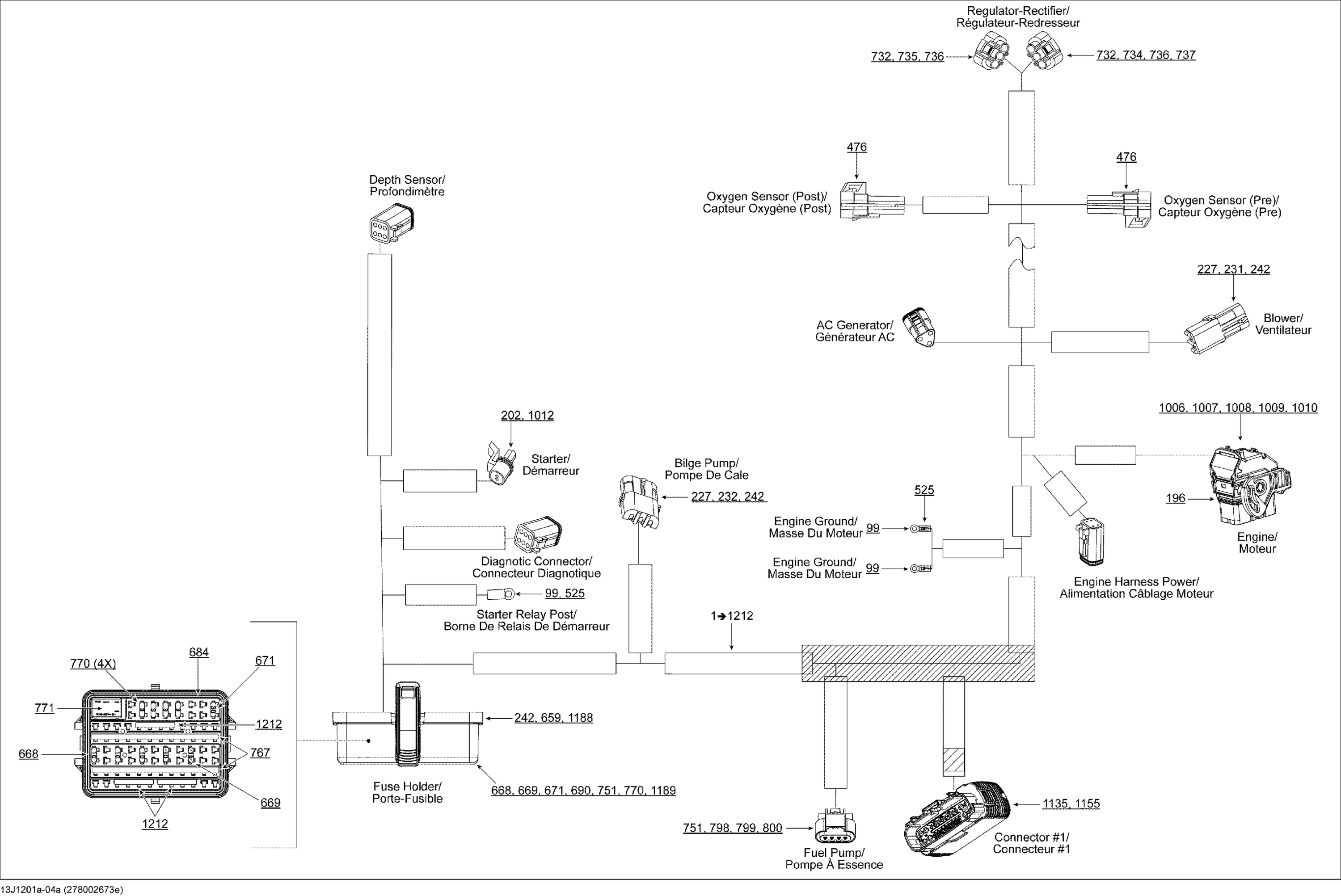 Engine Harness With Catalyst