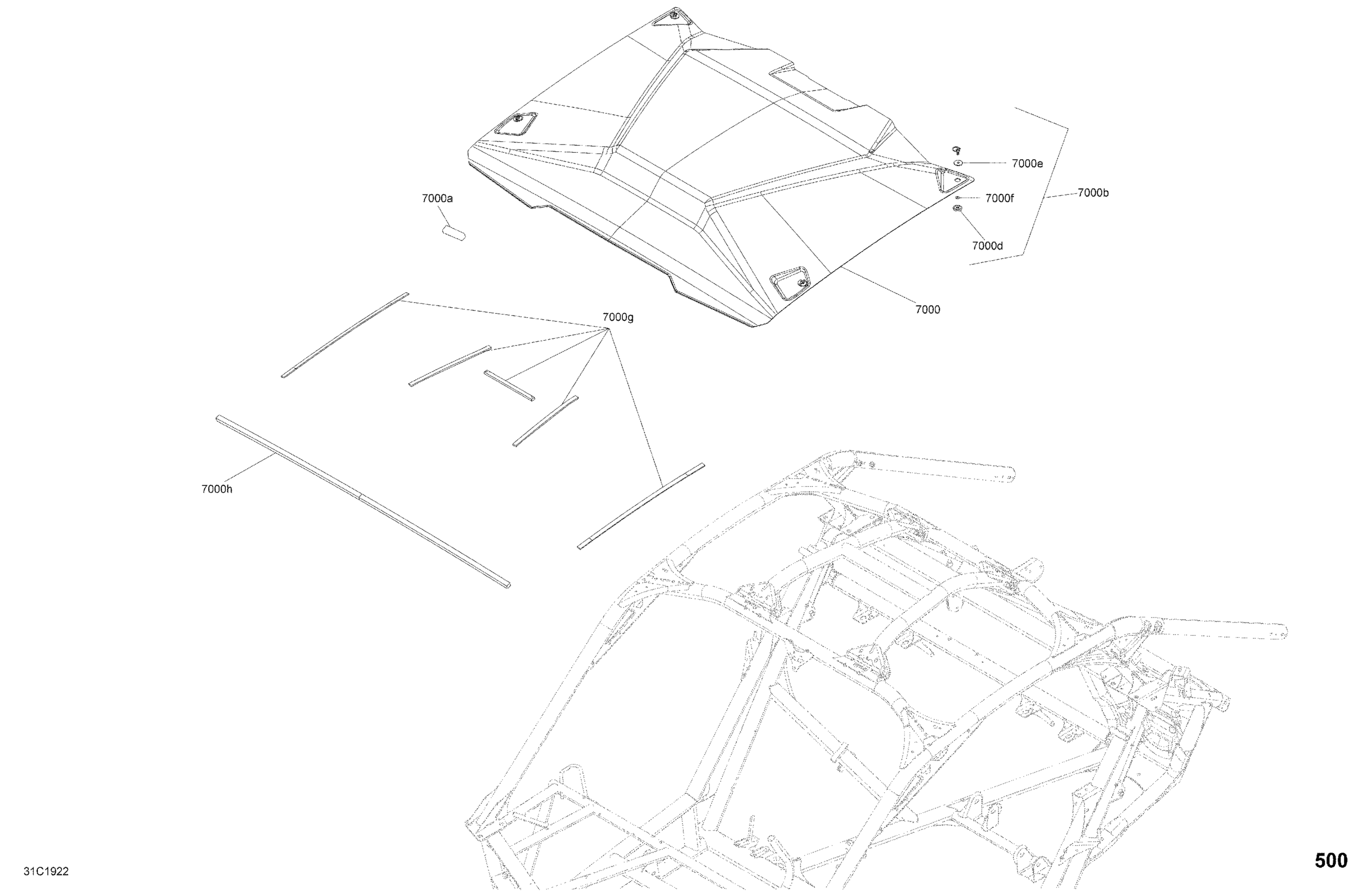 Body - Roof Section - Carbon Black