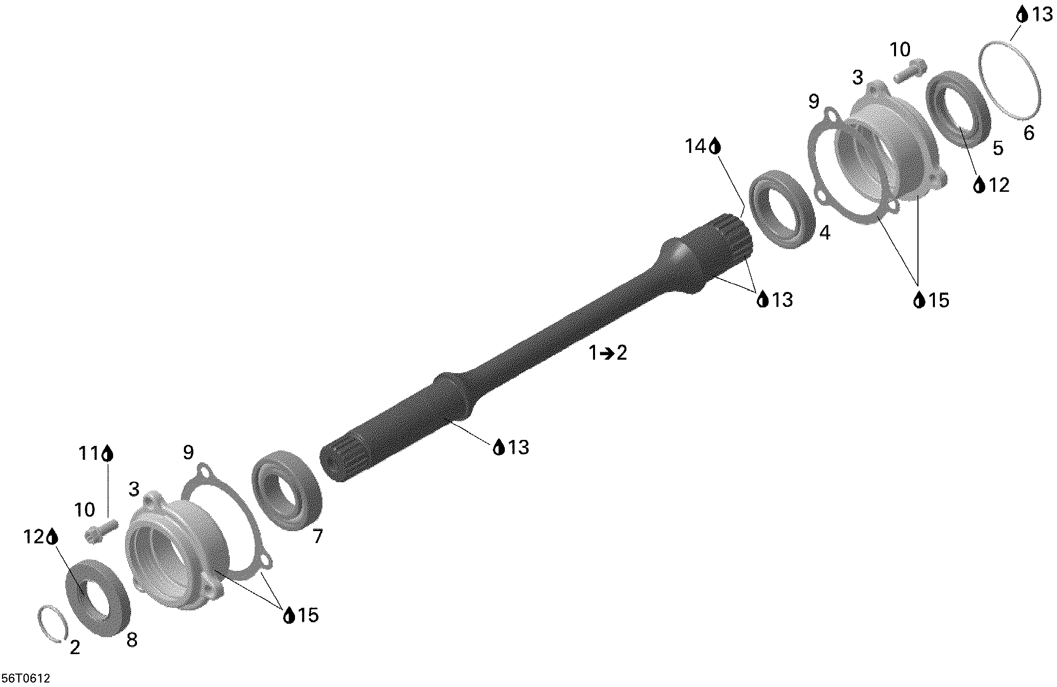 Схема узла: Drive Shaft (Up to engine number M6377191)