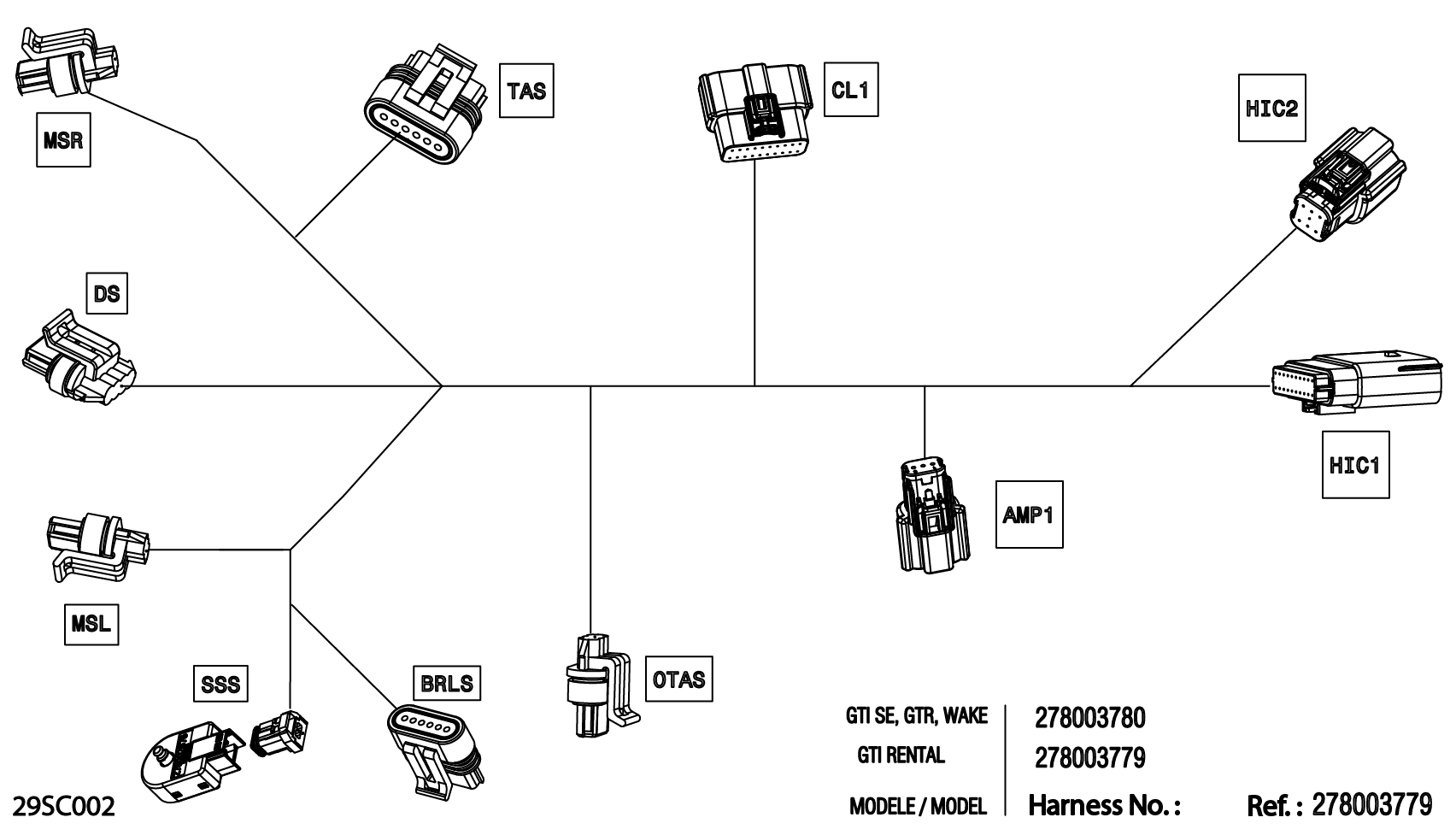 Electric - Steering Wiring Harness - 278003780