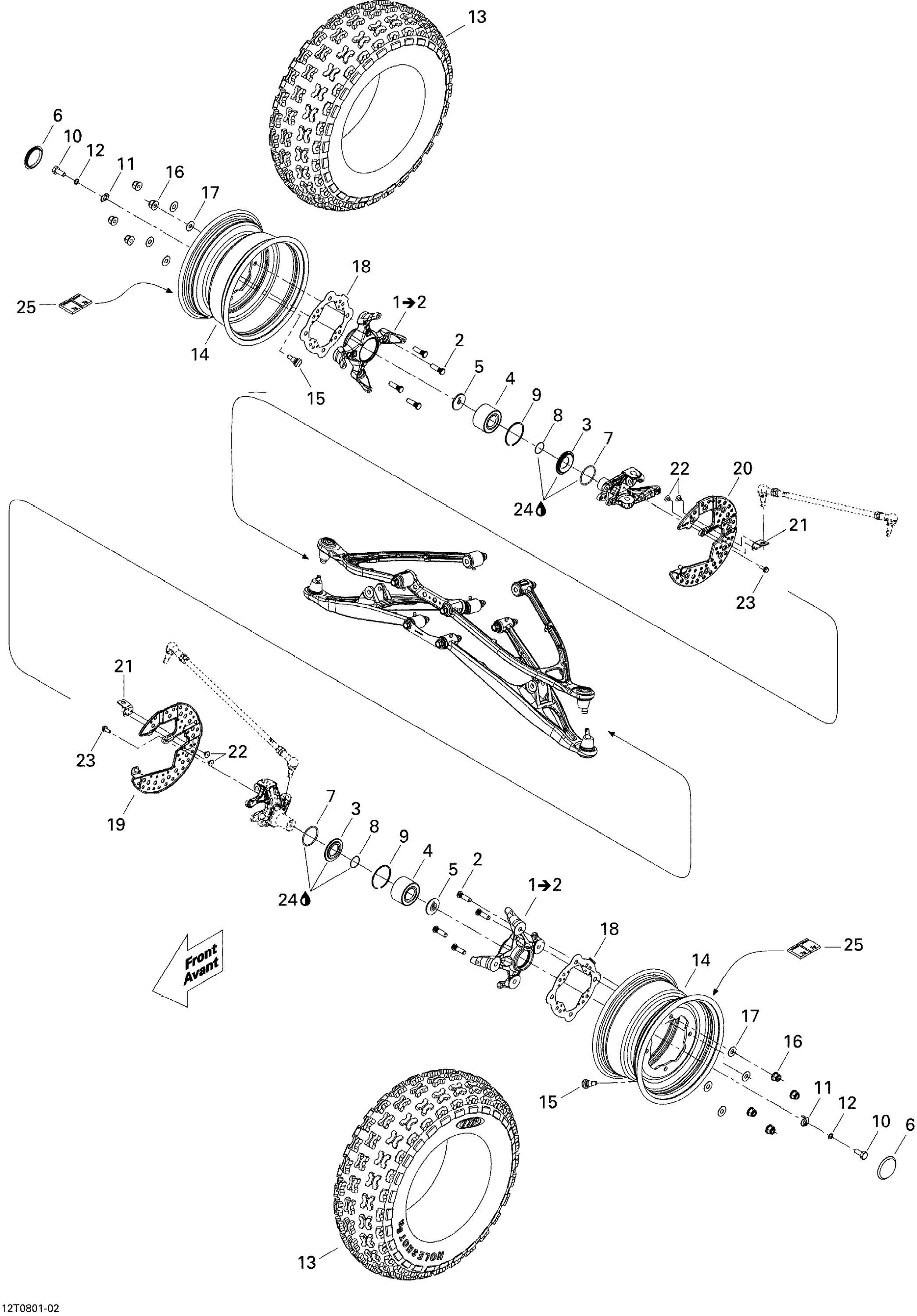 Схема узла: Drive System, Front